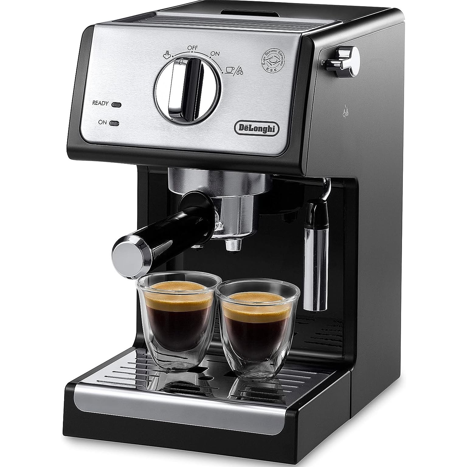 デロンギ(DeLonghi) アクティブ エスプレッソ・カプチーノメーカー ECP3220J-BK 1.1Lインテンスブラック