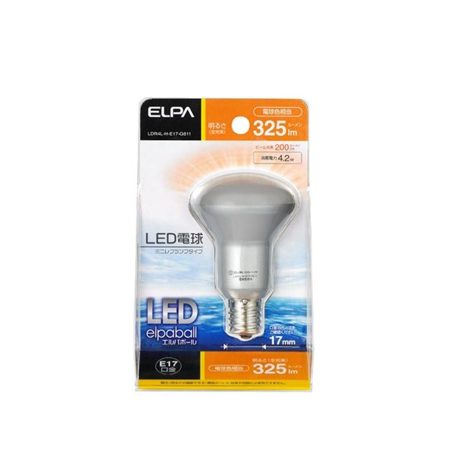 （まとめ） ELPA LED電球 ミニレフ球形 30W E17 電球色 LDR4L-H-E17-G611 【×10セット】