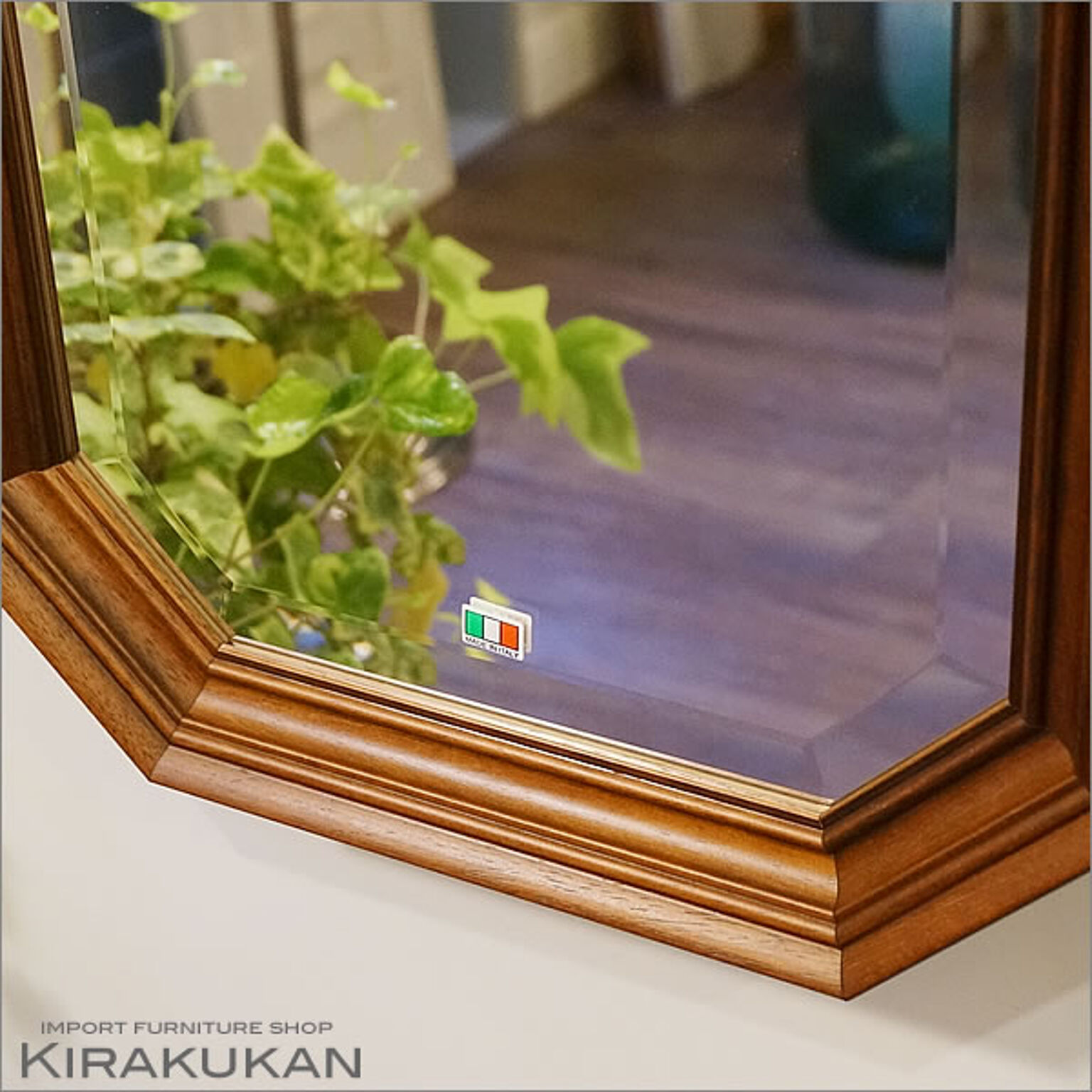 鏡 壁掛け イタリア 姿見 ミラー アンティーク調 - 通販 | 家具と