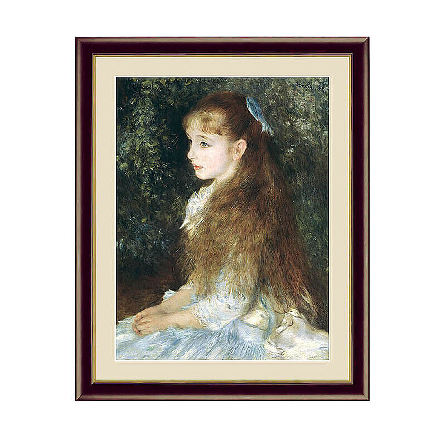Pierre-Auguste Renoir（ピエール＝オーギュスト・ルノワール） イレーヌ・カーン・ダンヴェール嬢 アートポスター（フレーム付き） m10805