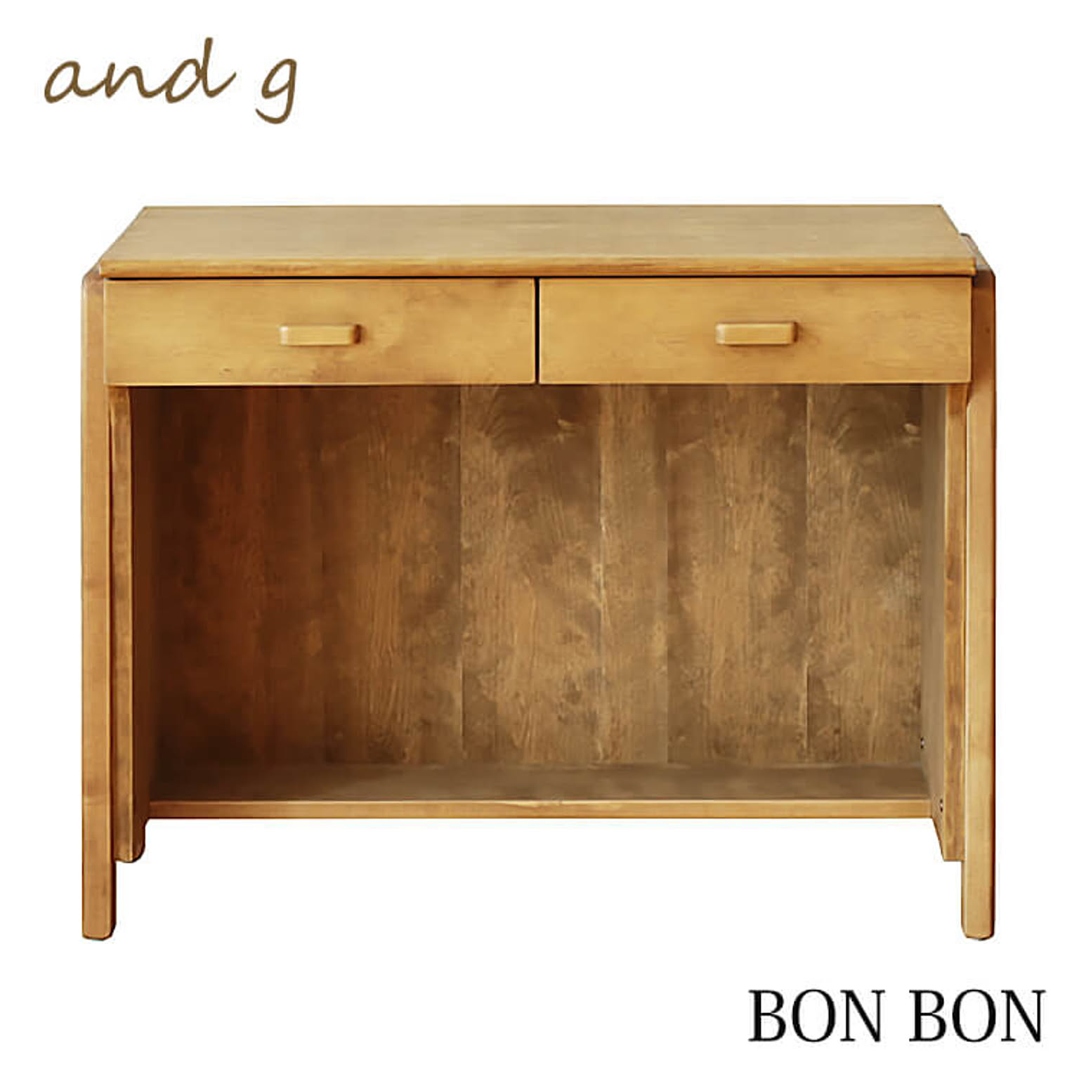 シリーズ デスク 机 収納 92幅 木製 ナチュラル ノラ bonbon ボンボン 2+7 リモートワーク and g. 関家具 