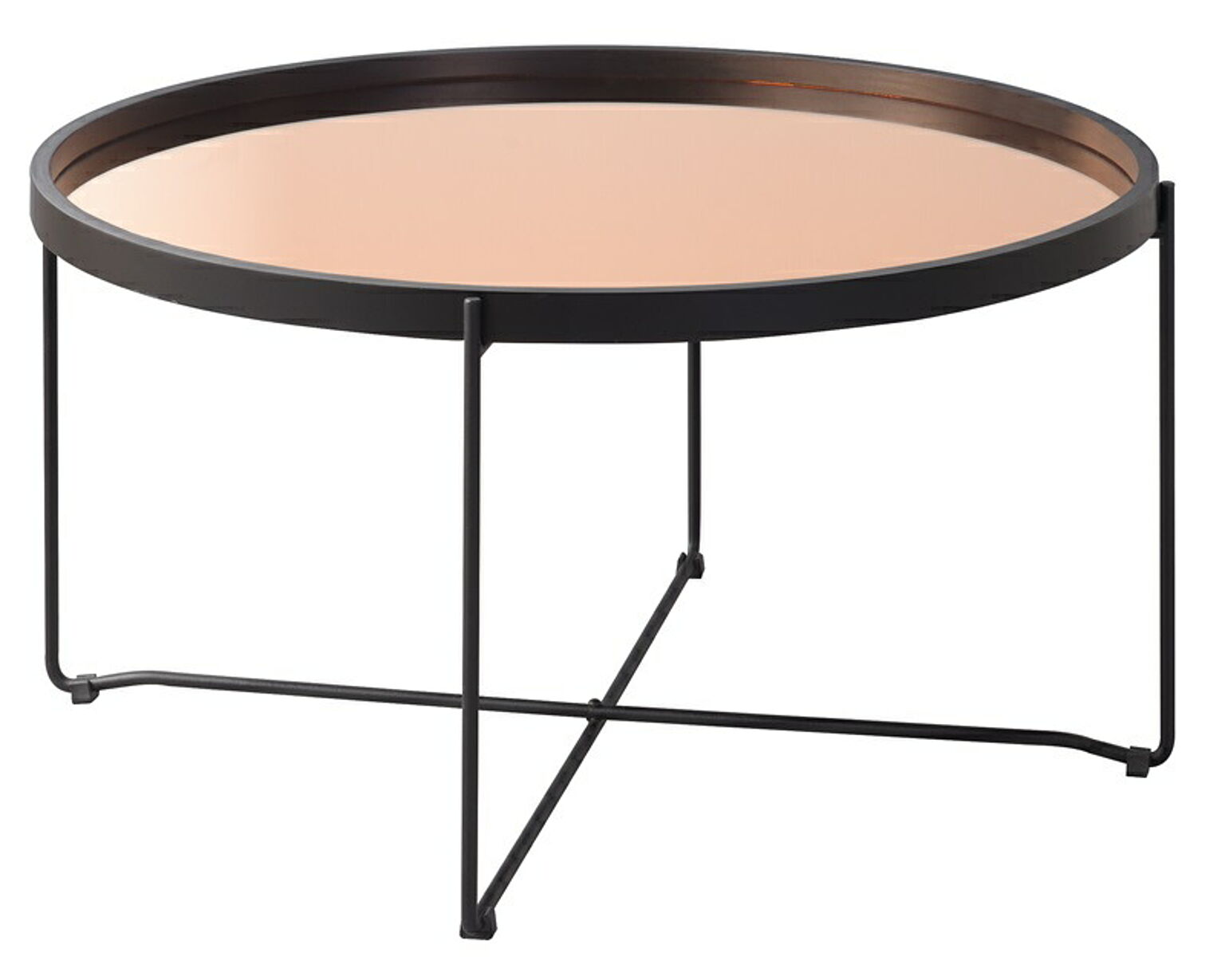 ラウンド トレーテーブルL W73×D73×H38 ゴールド ラウンドトレーテーブル トレーテーブル ミラー天板 ミラー 壁掛け サイドテーブル ナイトテーブル 折りたたみ可 天板取り外し可 
