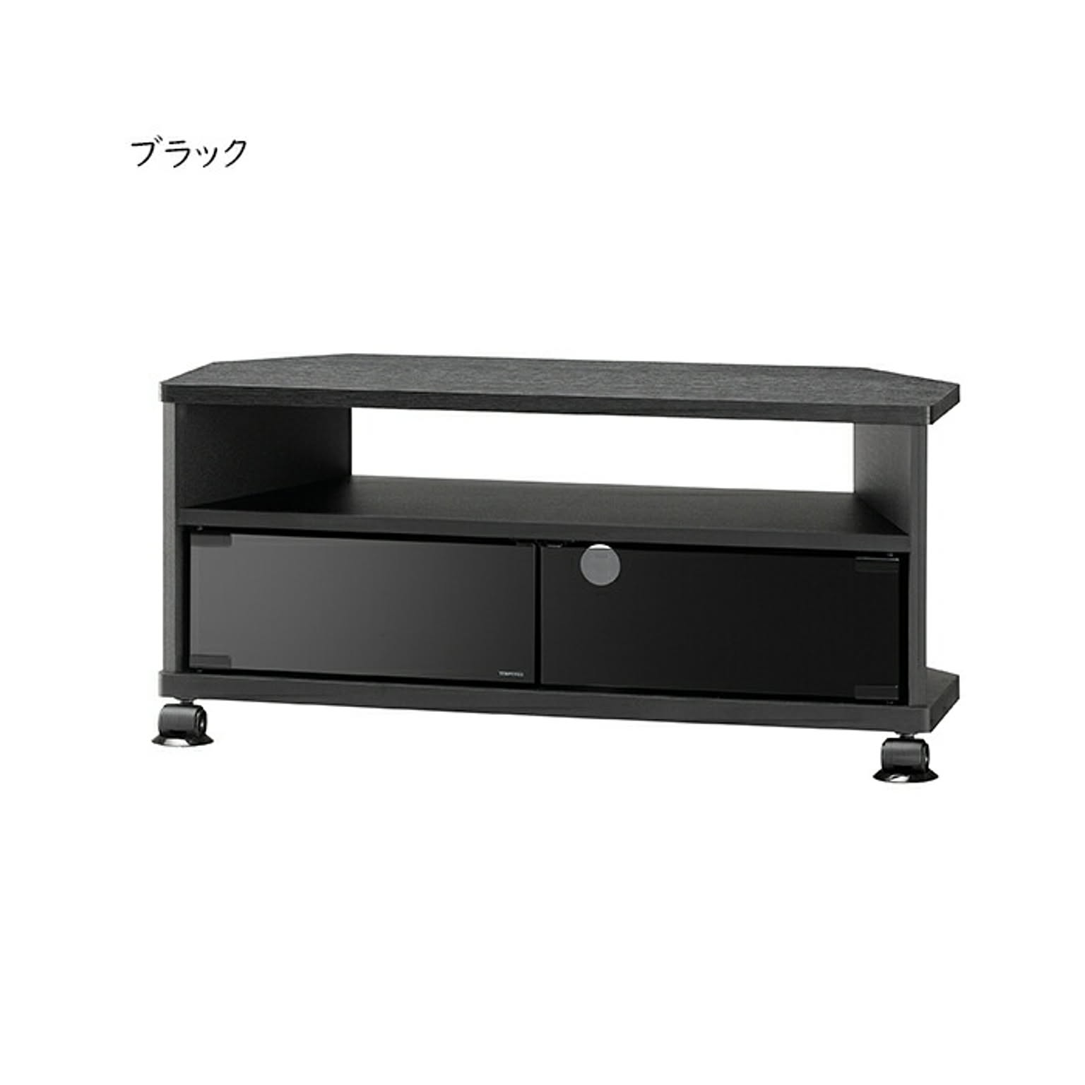 コーナーテレビ台 組立式 AS-KAD740 幅740x奥行290x高さ341.5mm 朝日木材加工