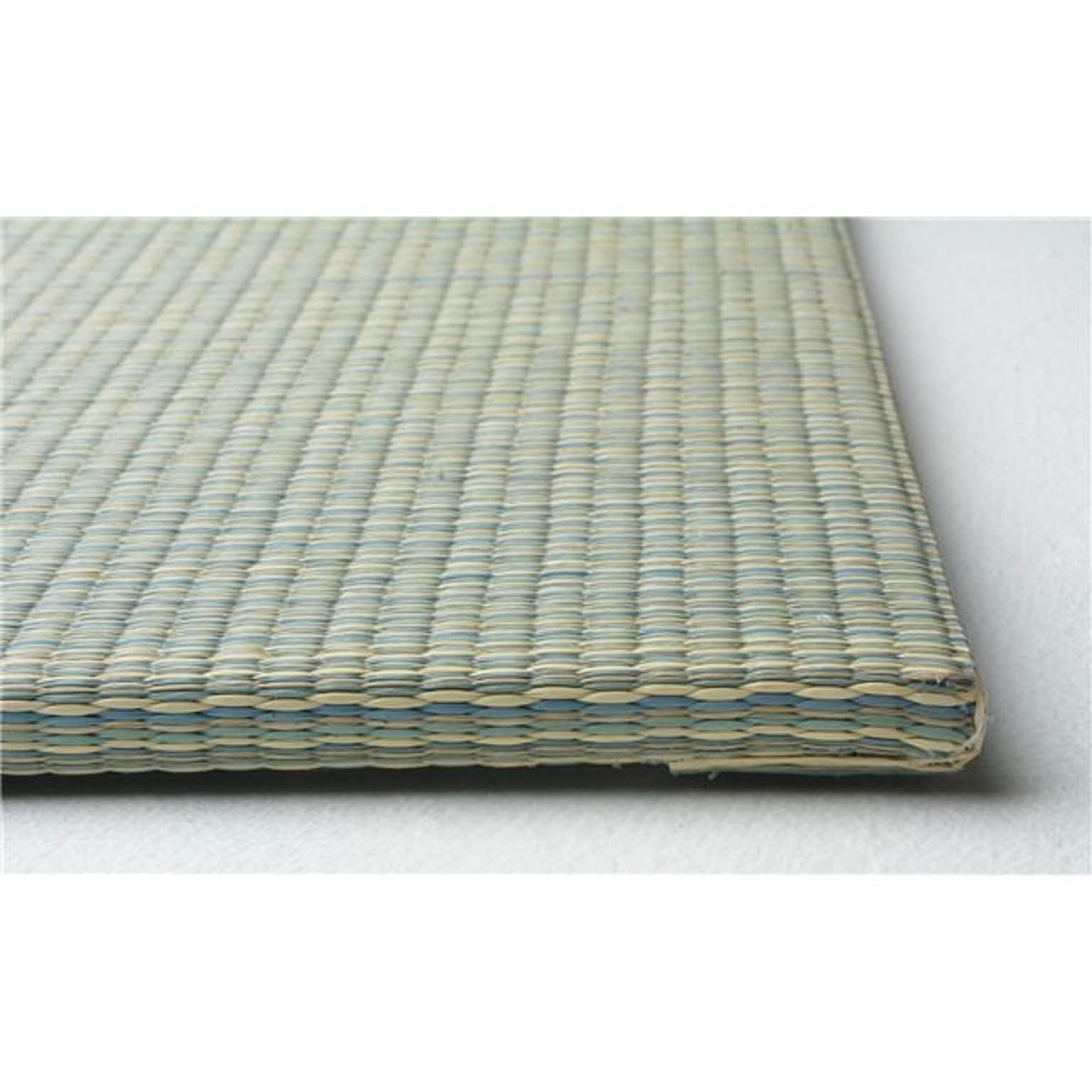 置き畳/ユニット畳 【約幅82×奥行82×高さ1.5cm ブルー】 い草100％ 軽量 防滑 空気清浄 キズ防止 『四季 しき』【代引不可】