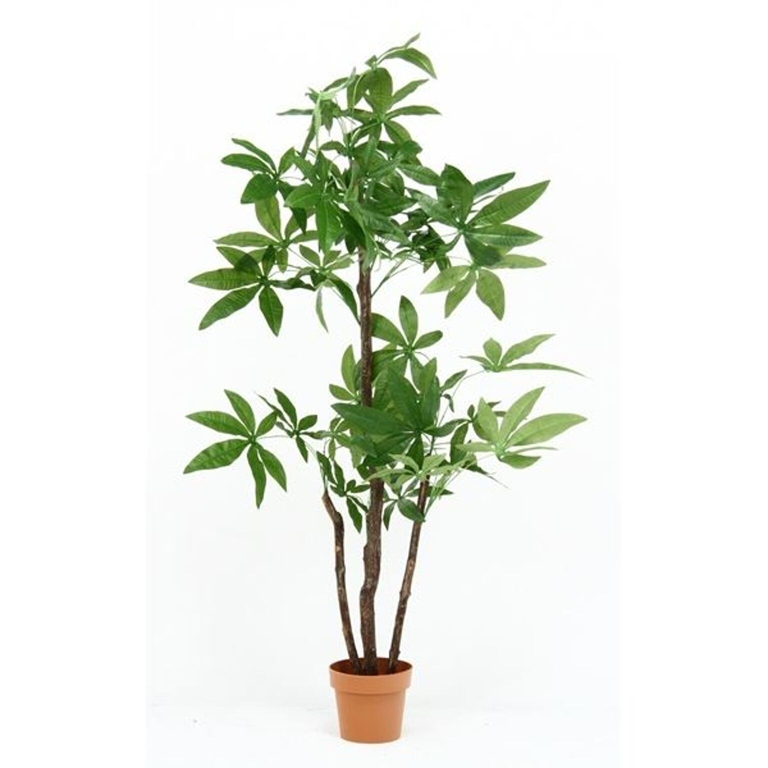 パキラ 観葉植物 造花 幅90cm スタンダード 7号鉢対応 インテリアグリーン 52666