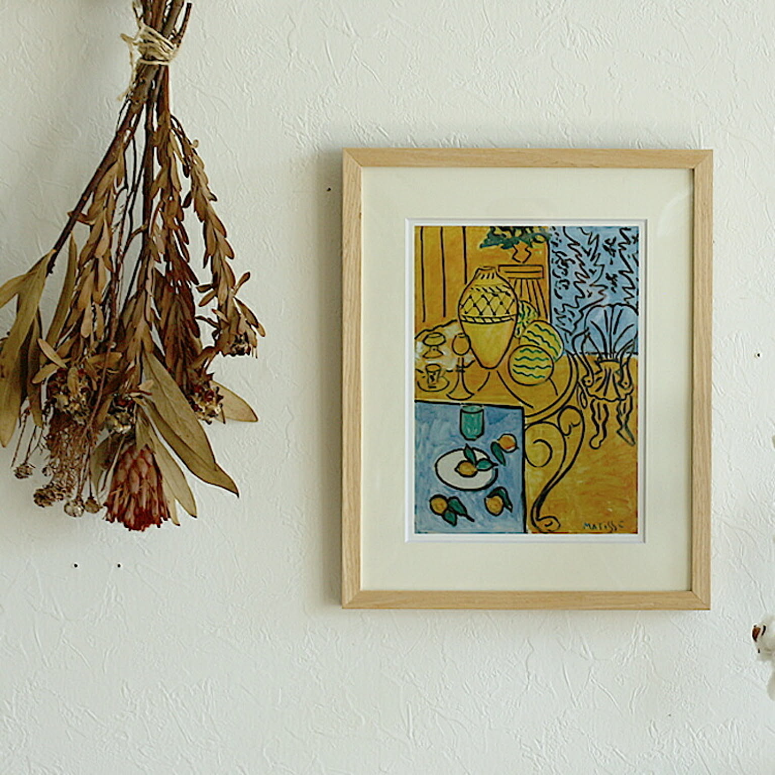 アートポスター　Henri Matisse「Interior in Yellow and Blue,1946」