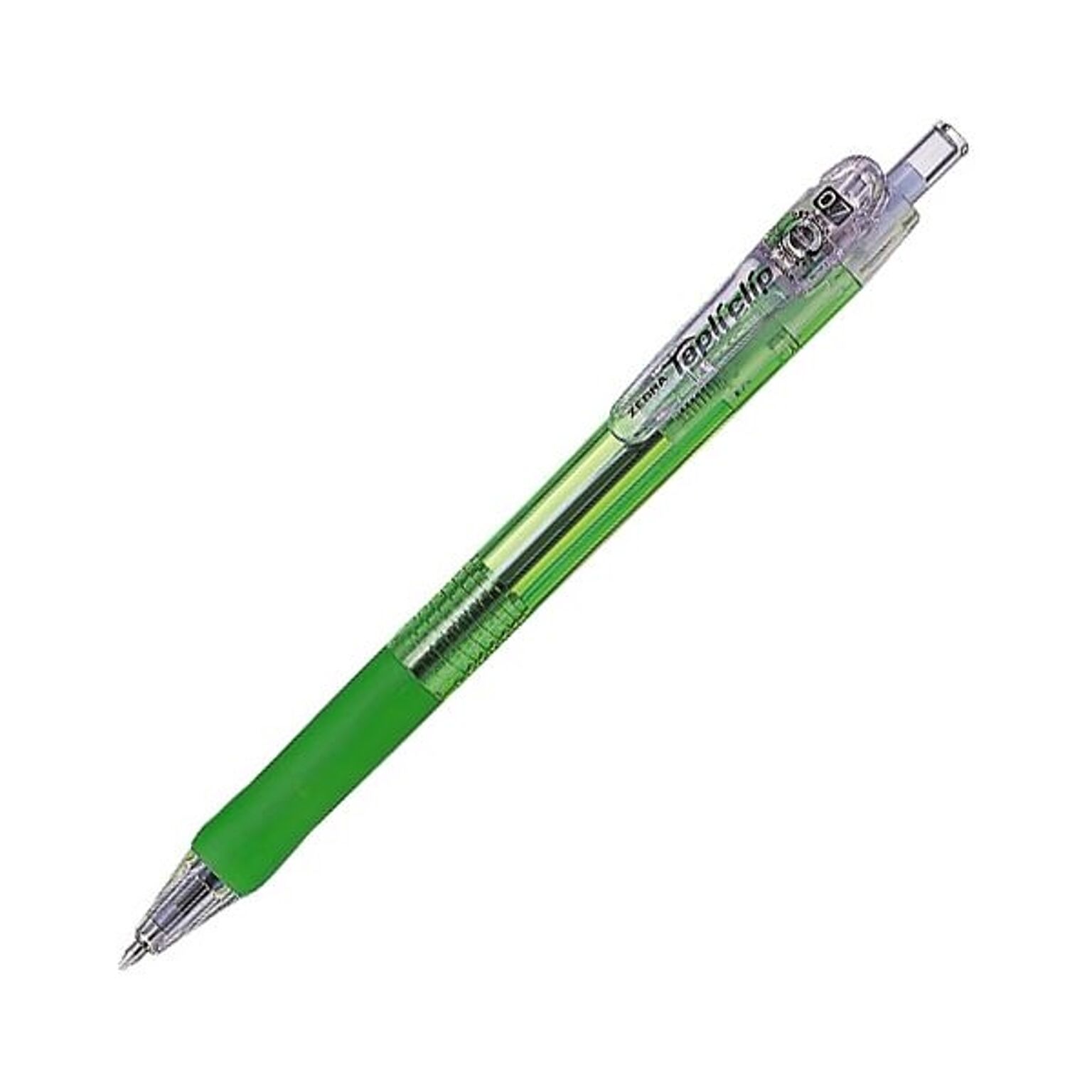 （まとめ） ゼブラ 油性ボールペン タプリクリップ0.7mm 黒 （軸色 緑） BN5-G 1本 【×50セット】