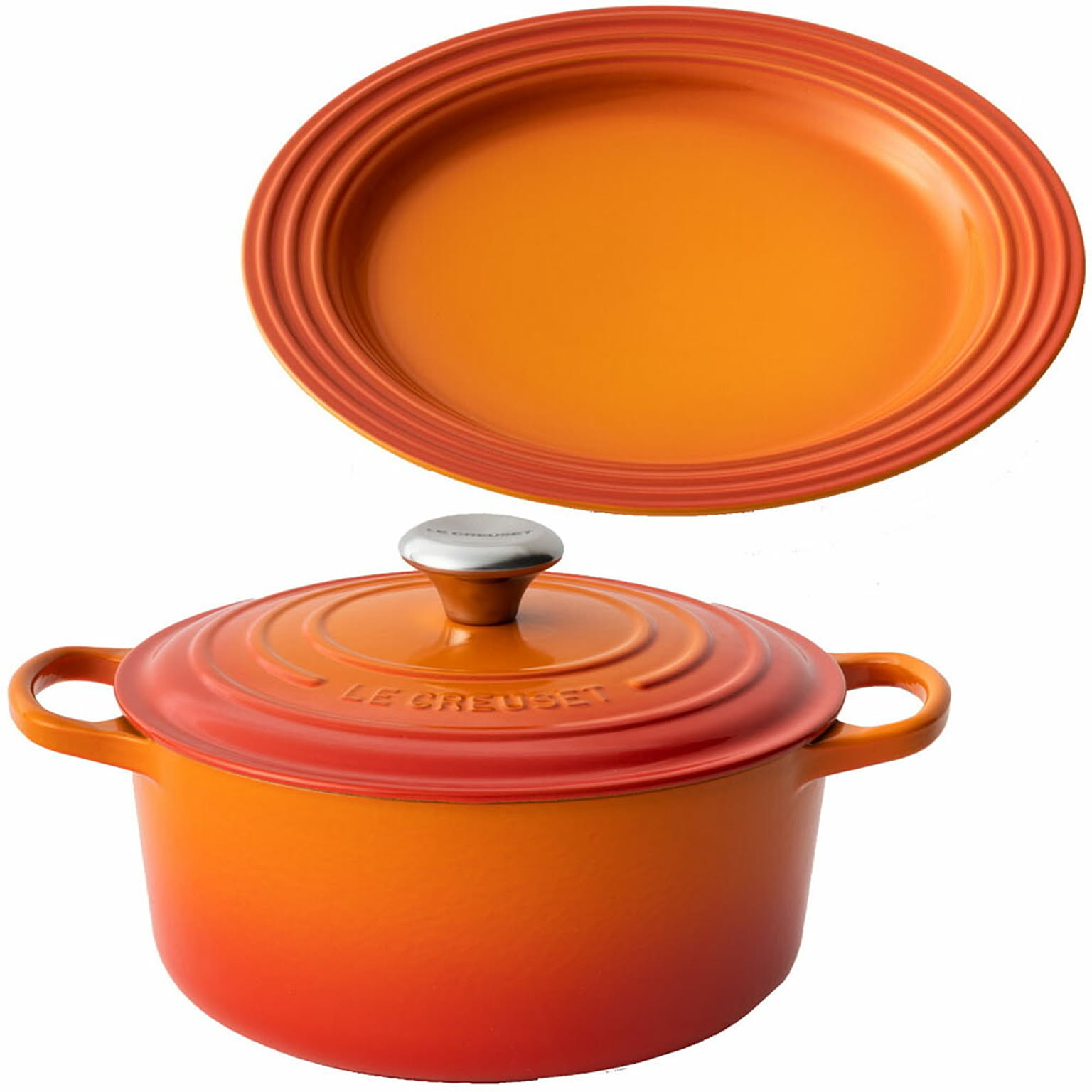 Le Creuset ル・クルーゼ 鍋24cm/お皿22cmセット 全3色【プラザ Le Creuset ル・クルーゼ 鍋24cm/お皿22cmセット 全3色【プラザ
