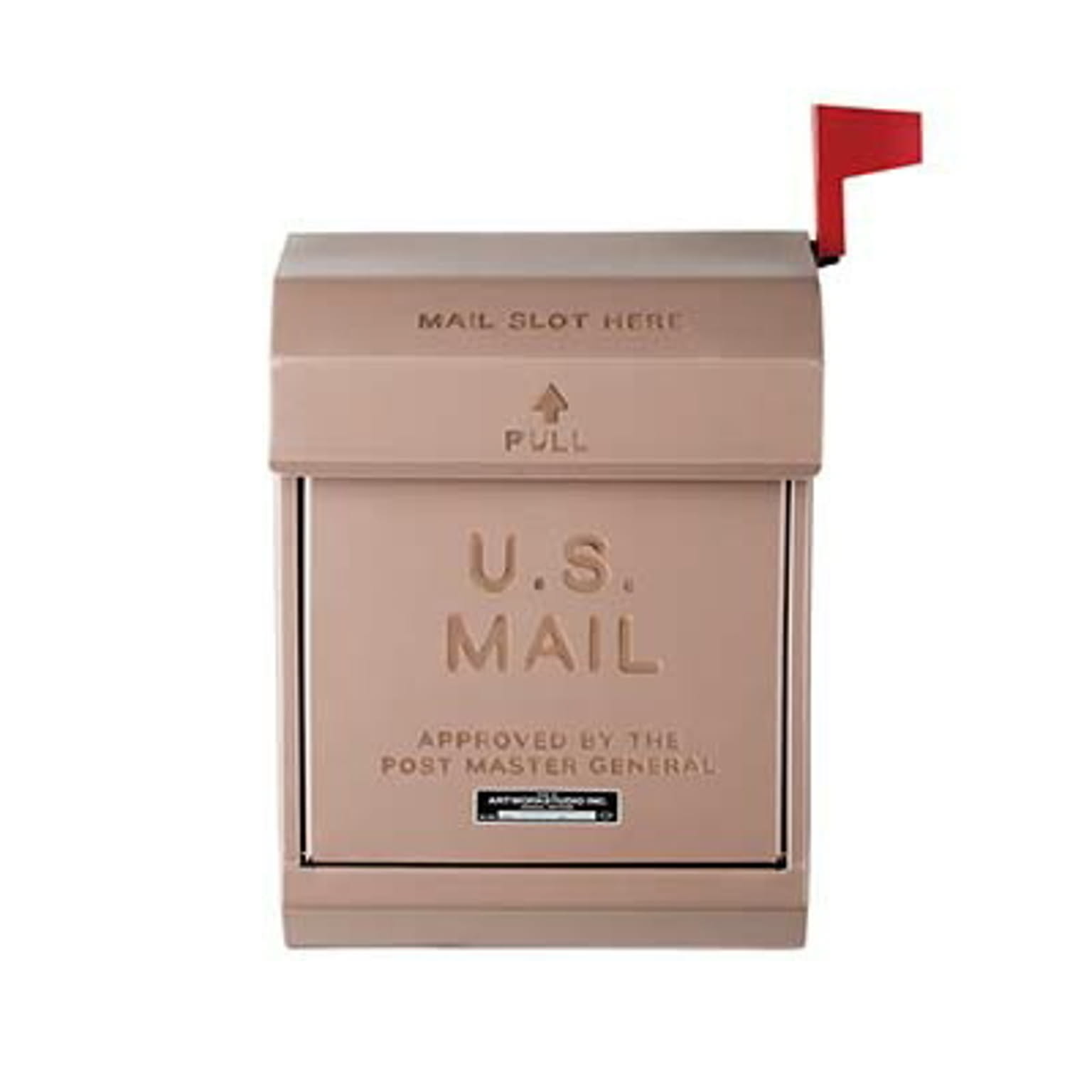 U,S, Mail box 2 ユーエス メールボックス 2  (エンボス文字あり) TK-2078 郵便受け 郵便ポスト フラグバー付き
