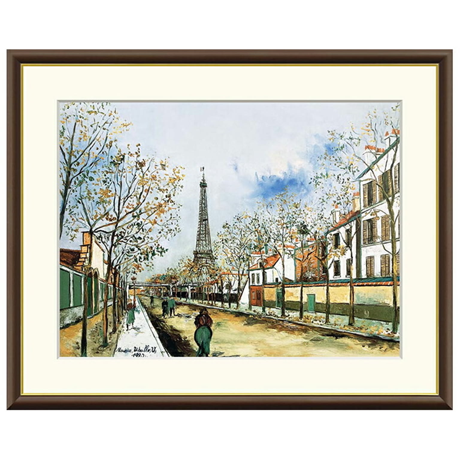 額絵 ヴェルサイユ大通りとエッフェル塔 モーリス・ユトリロ 61x49.5cm