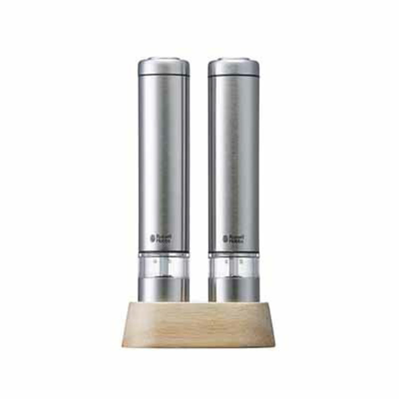 Russell Hobbs ラッセルホブス Salt and pepper Mill MINI 電動ミル ソルト＆ペッパーミル ミニ 7933JP 胡椒挽き ペッパーミル 2本セット 木製スタンド