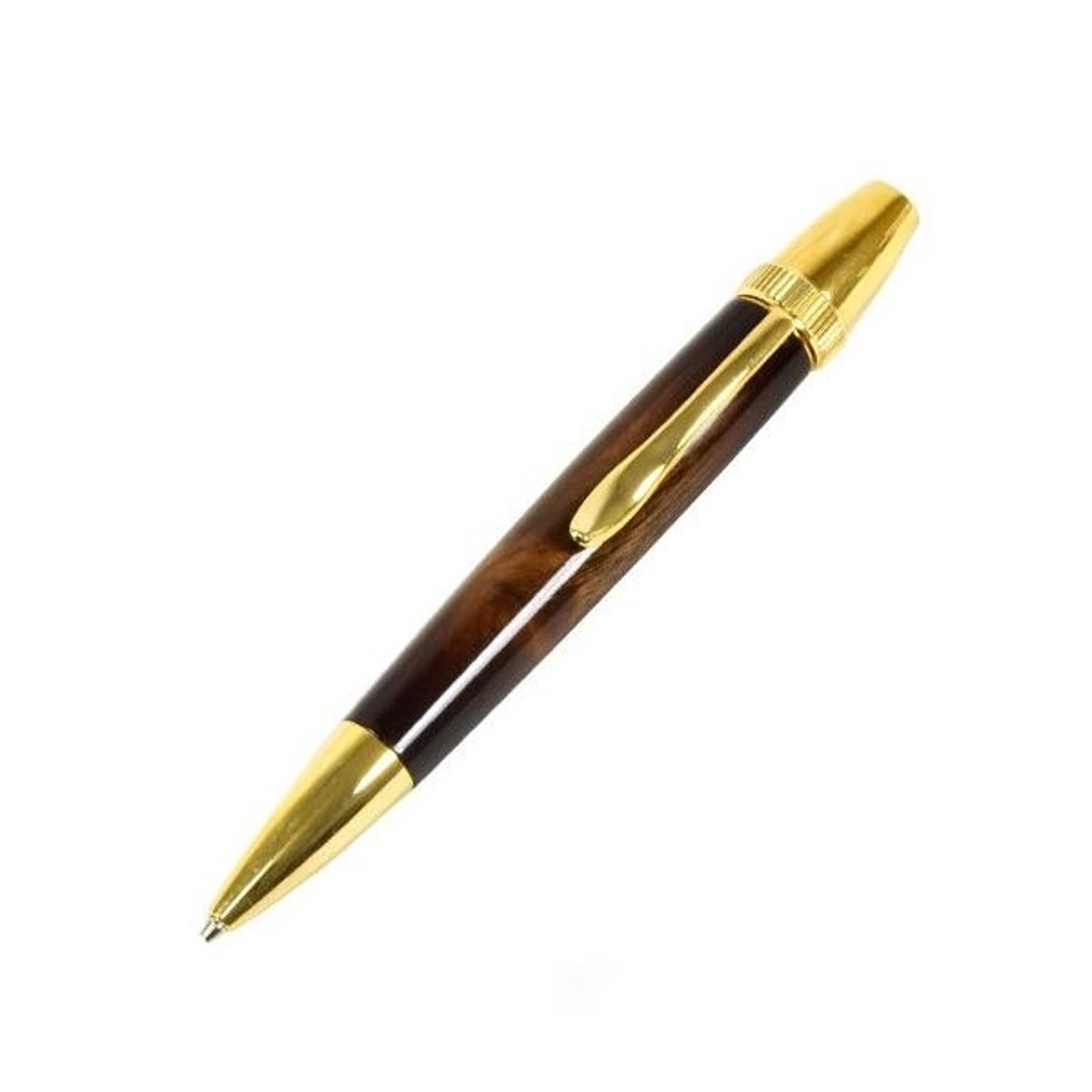 日本製 Air Brush Wood Pen サンバースト ボールペン(ギター塗装)【パーカータイプ/芯：0.7mm】胡桃/ウォールナット