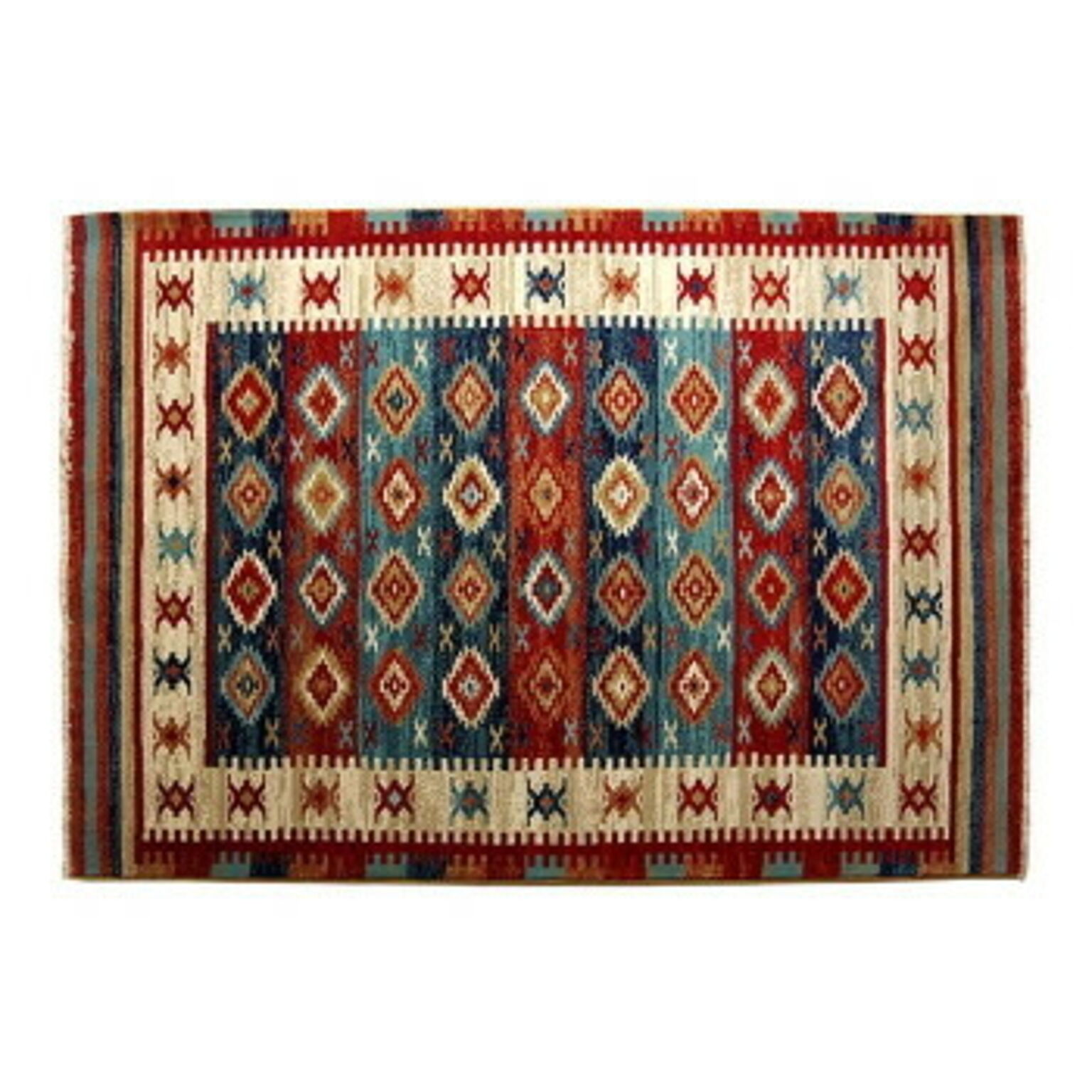 モルドバ製 ウィルトン織り カーペット キリム 約133×190cm レッド 2352329