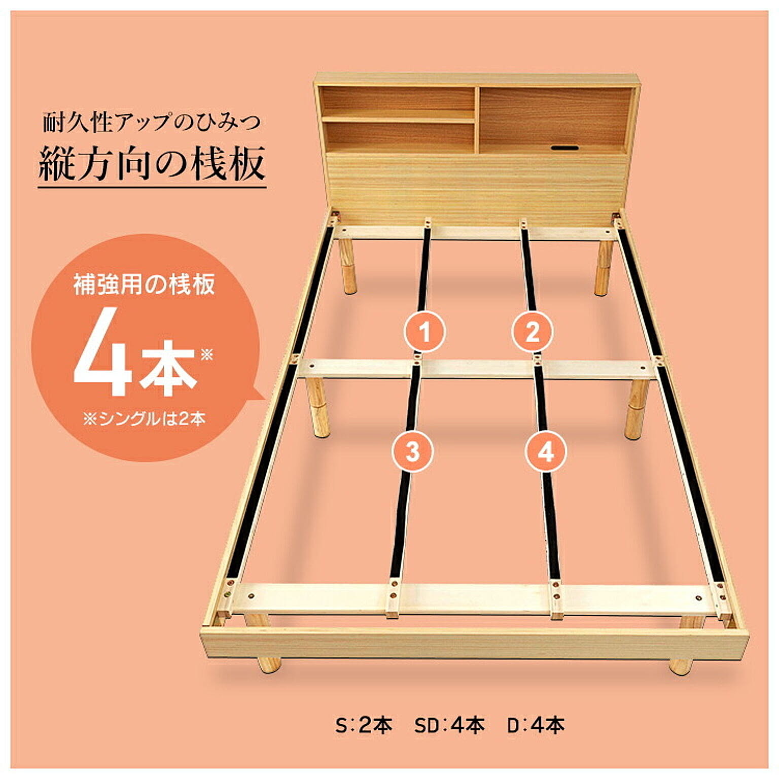 すのこベッド