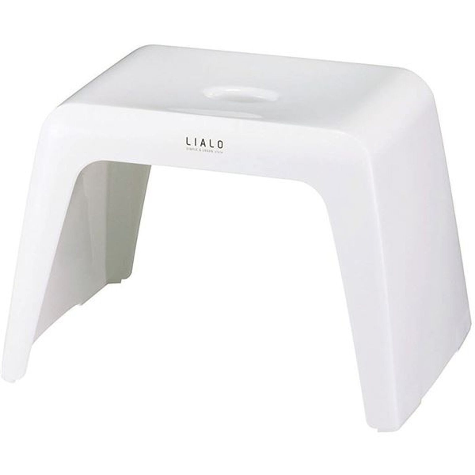 リアロ バスチェア 風呂椅子 座面高約25cm 約幅37.6cm ホワイト 通気性抜群 抗菌効果