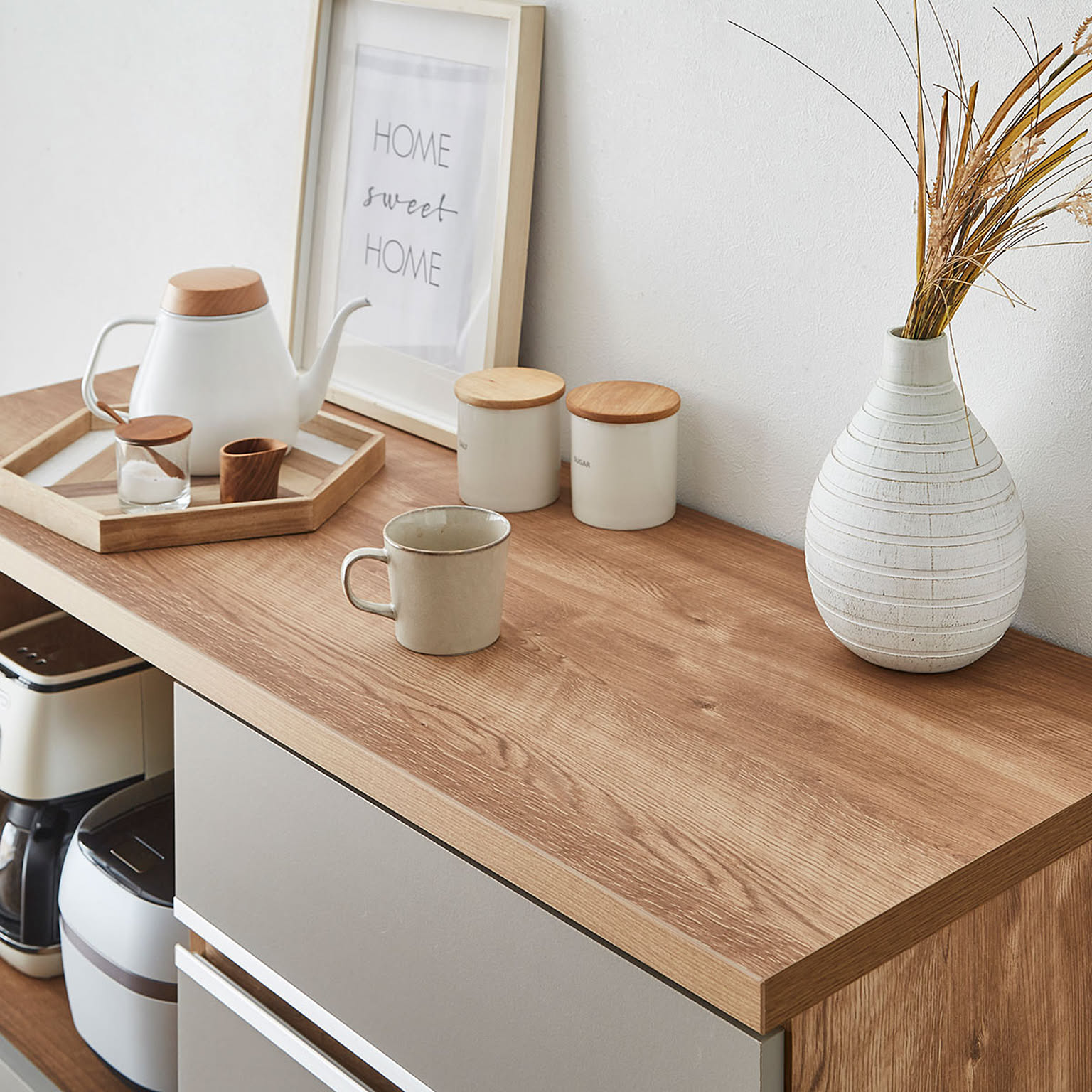 Housetec ミラーBOX収納 ミニマルキッチン パオロッサホワイト 【公式