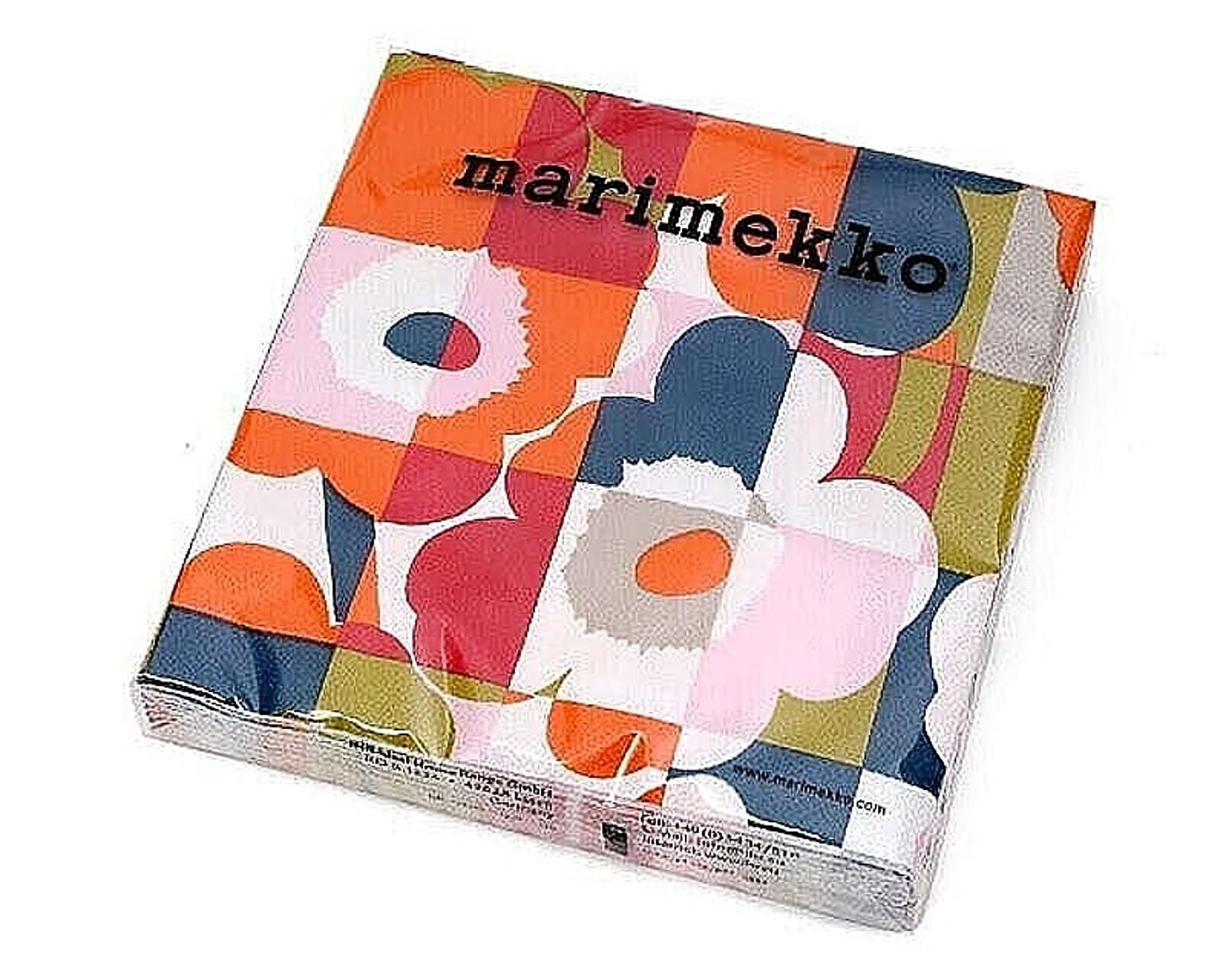 マリメッコ ペーパーナプキン ミニ ルートゥ ウニッコ マルチ 33x33cm 20枚入り marimekko MINI RUUTU UNIKKO