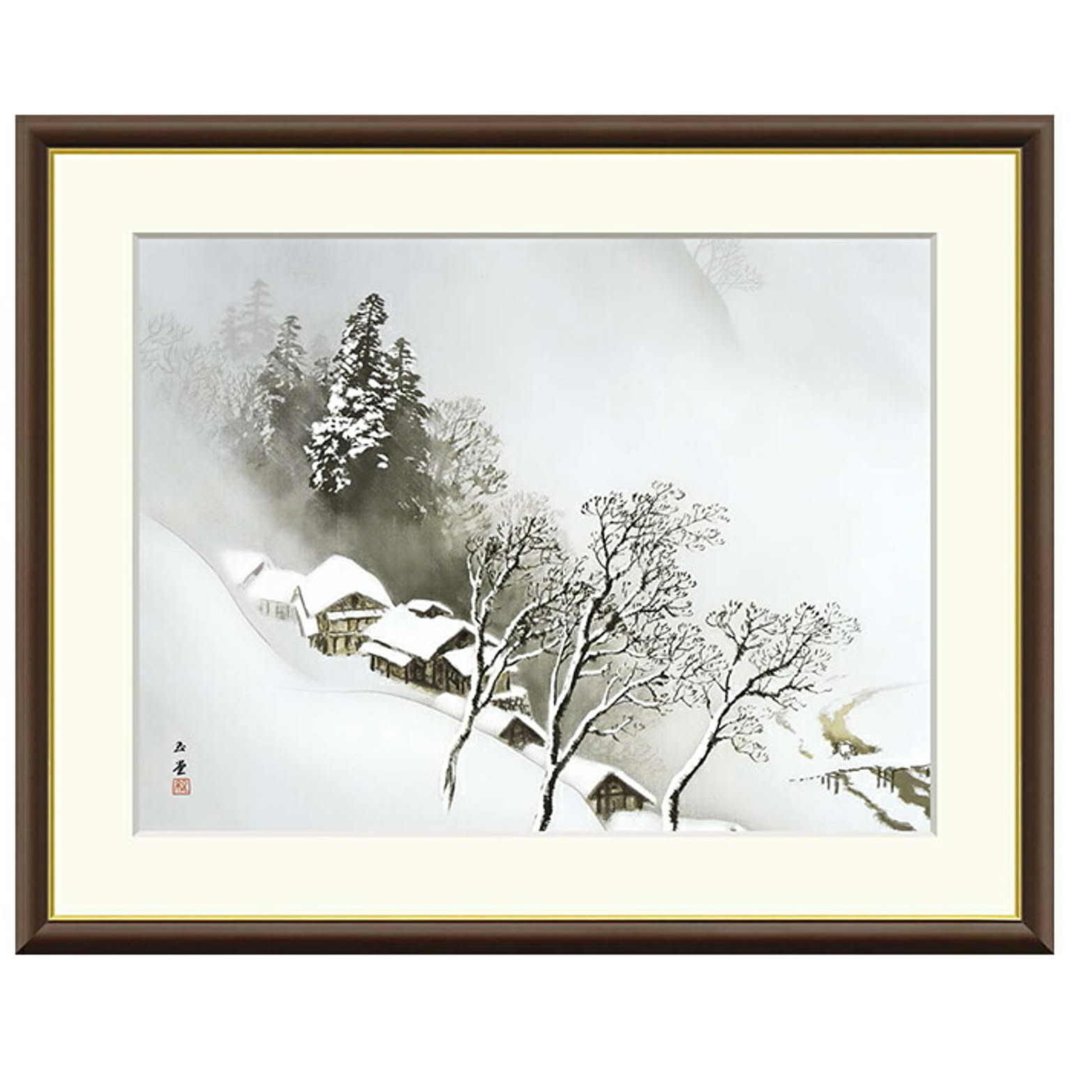 額絵 吹雪 川合玉堂 52x42cm 三幸 - 通販 | 家具とインテリアの通販