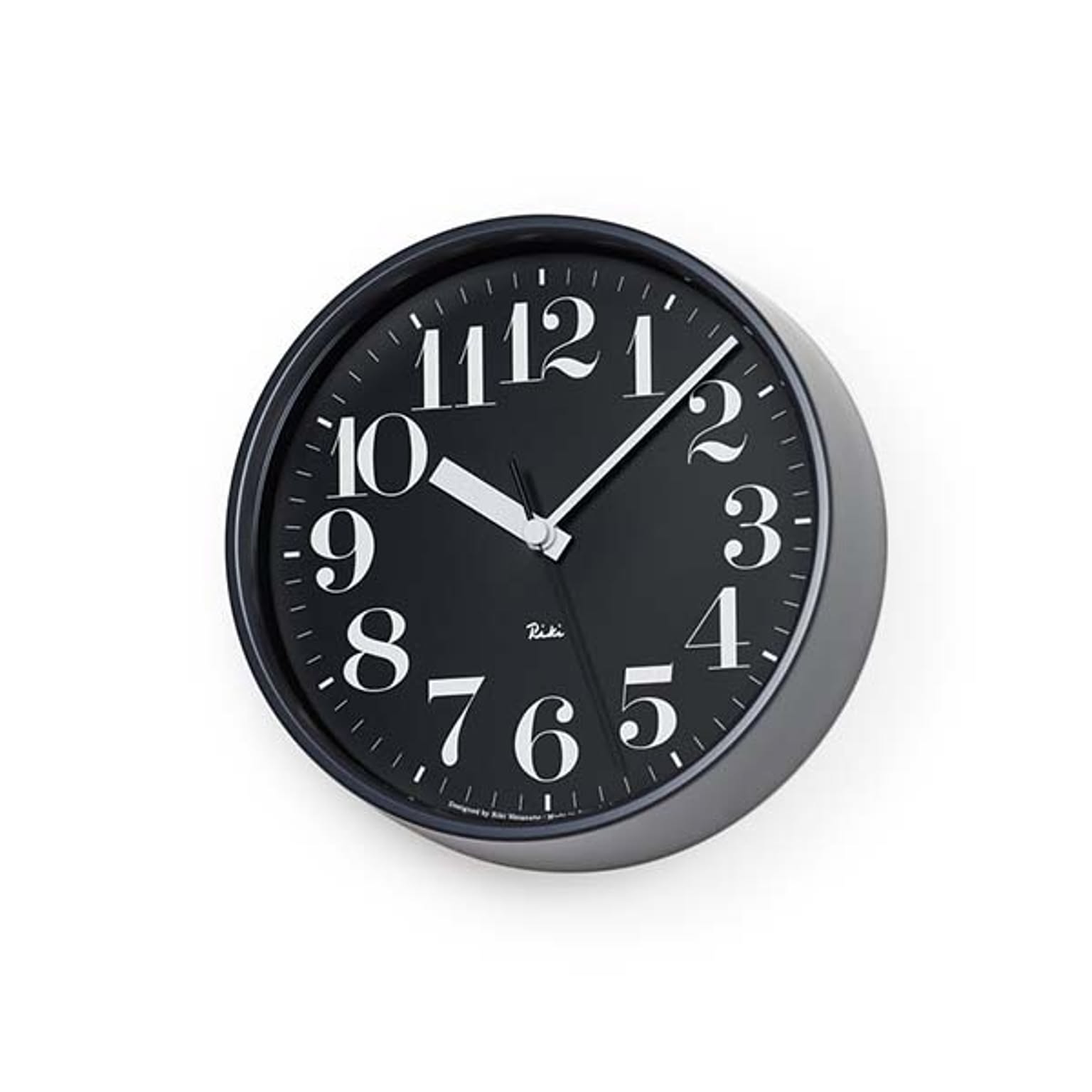 Lemnos レムノス RIKI STEEL CLOCK リキ スチール クロック WR08-24 / WR08-25 電波時計 音がしない スイープムーブメント 掛時計 ウォールクロック