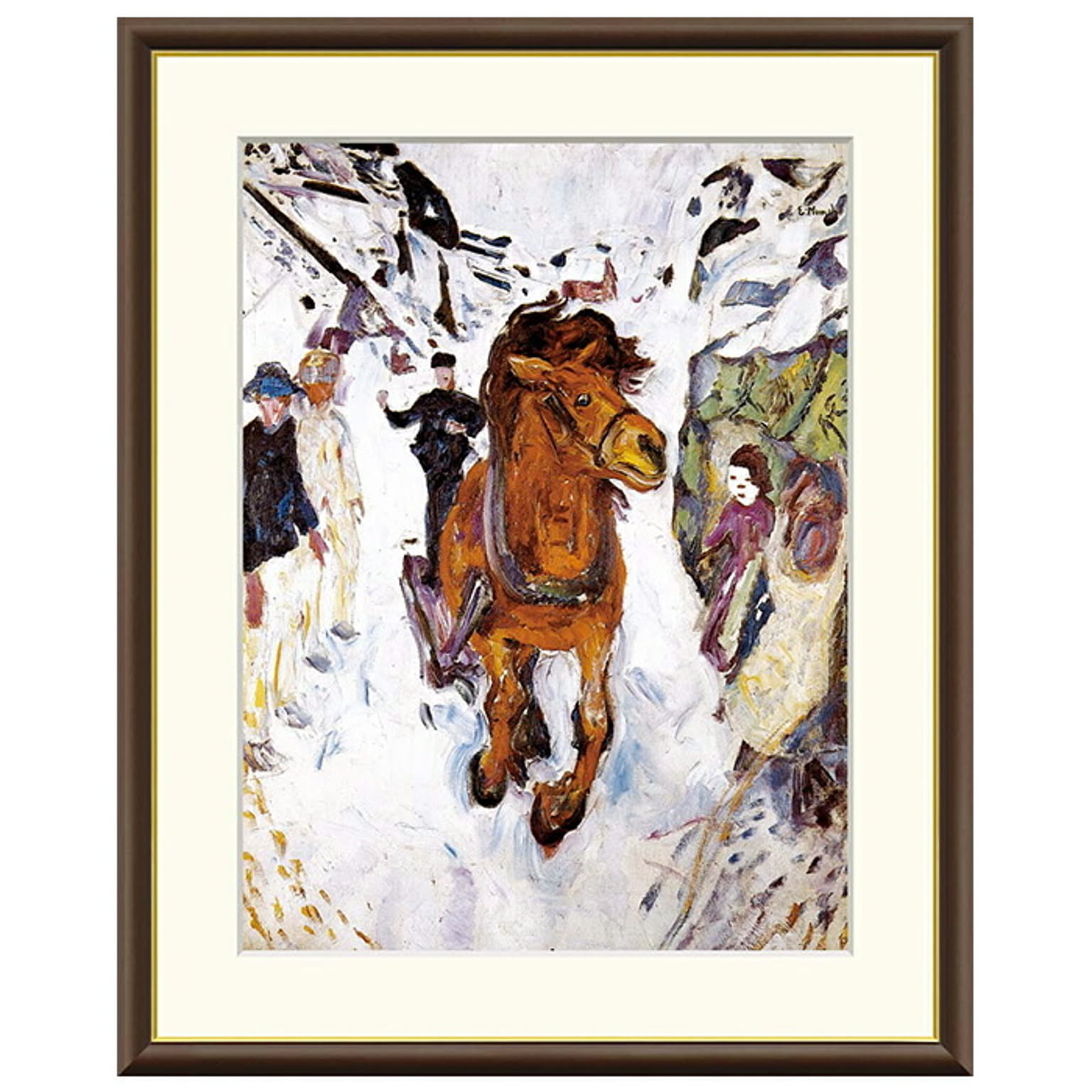 額絵 疾駆する馬 エドヴァルド・ムンク 52x42cm 三幸 - 通販 | 家具と