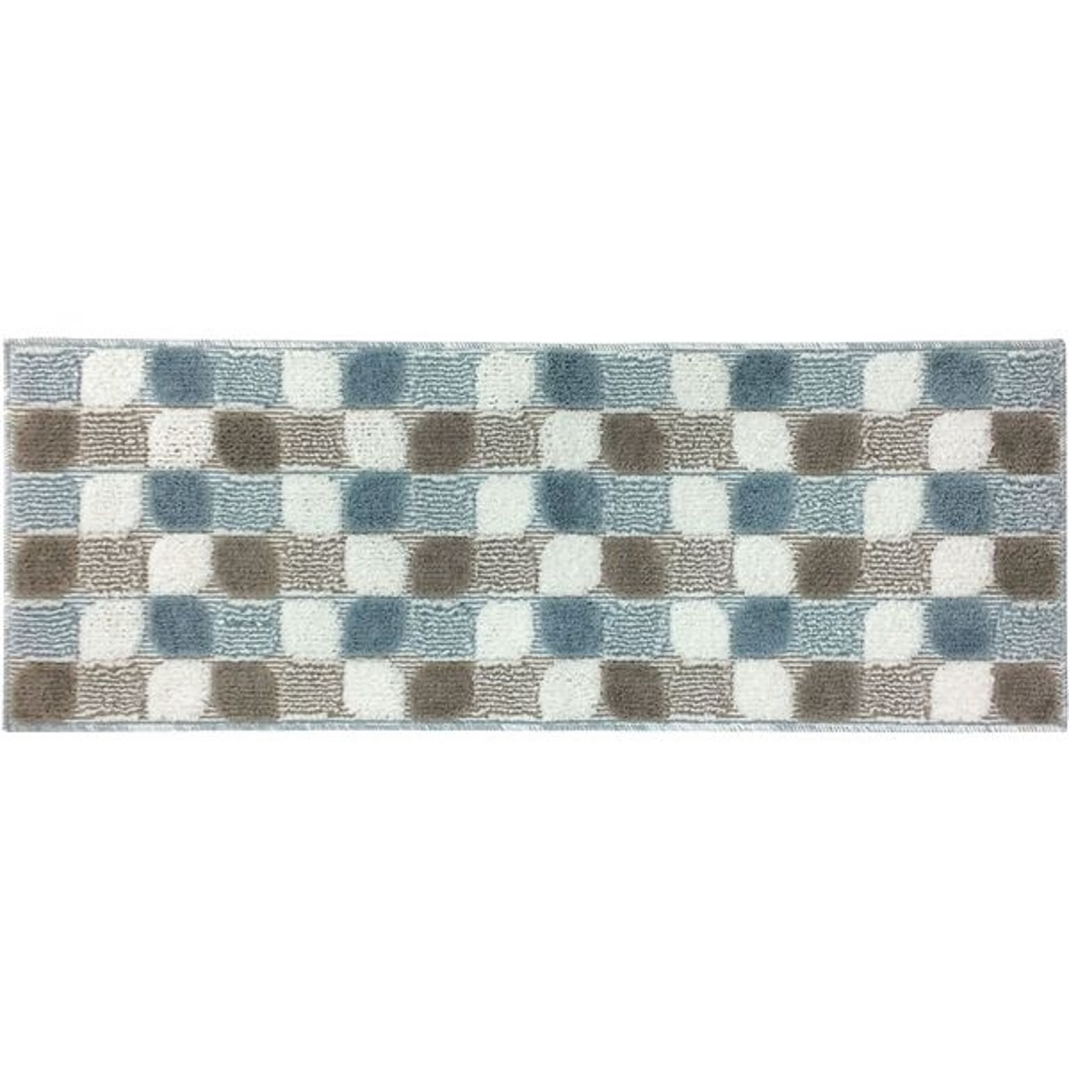 （まとめ） オカトー リベルタ インテリアマット 45×120cm ブルー 【×2セット】