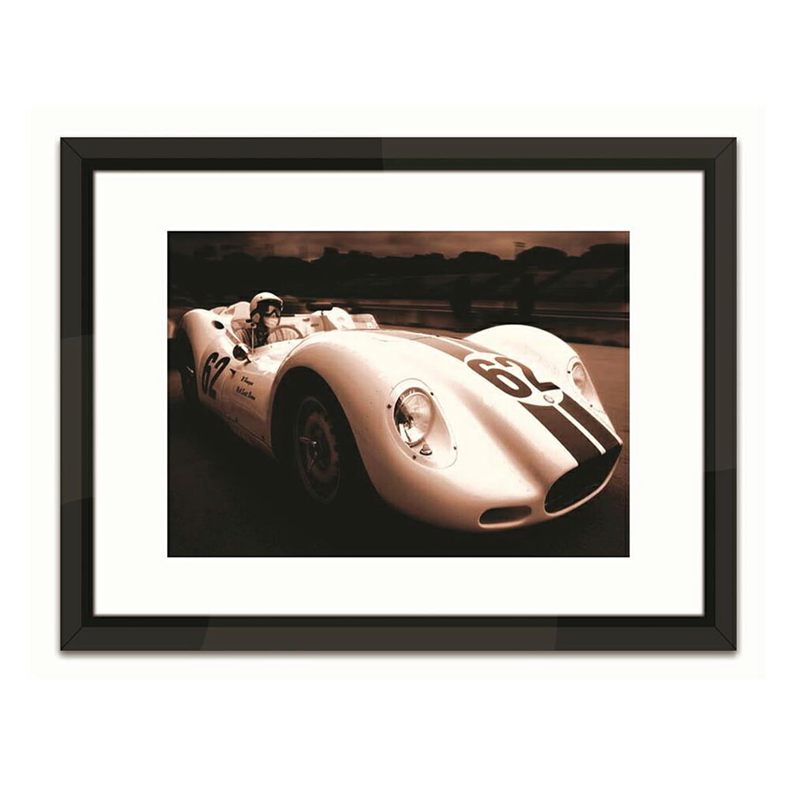 【正規輸入品】ブルックペース Brookpace Fine Arts ピクチャーアート スタジオコレクション 黒塗り枠 1958年製LISTER JAGUAR SVL167 英国製