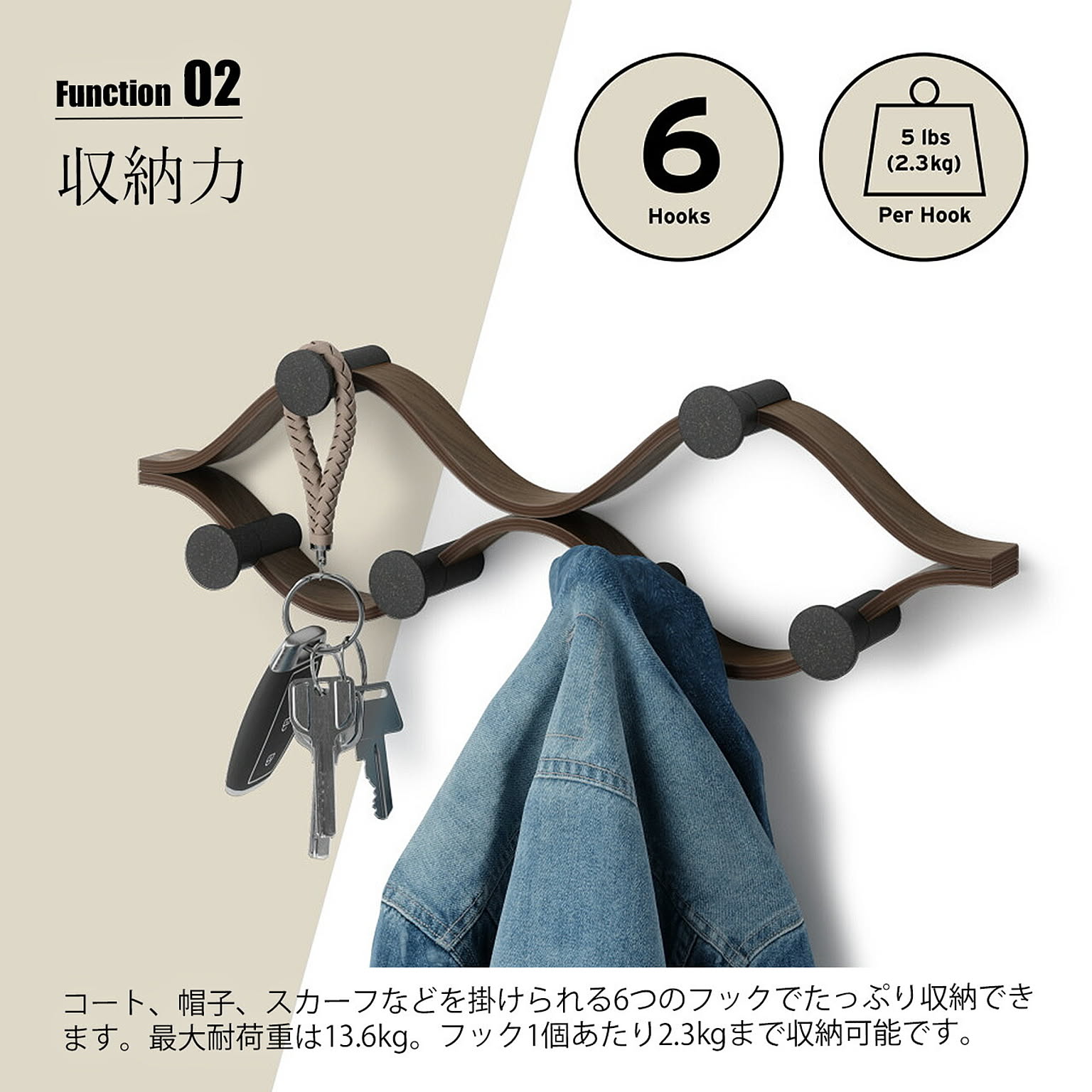 壁掛けフック・壁掛け金具