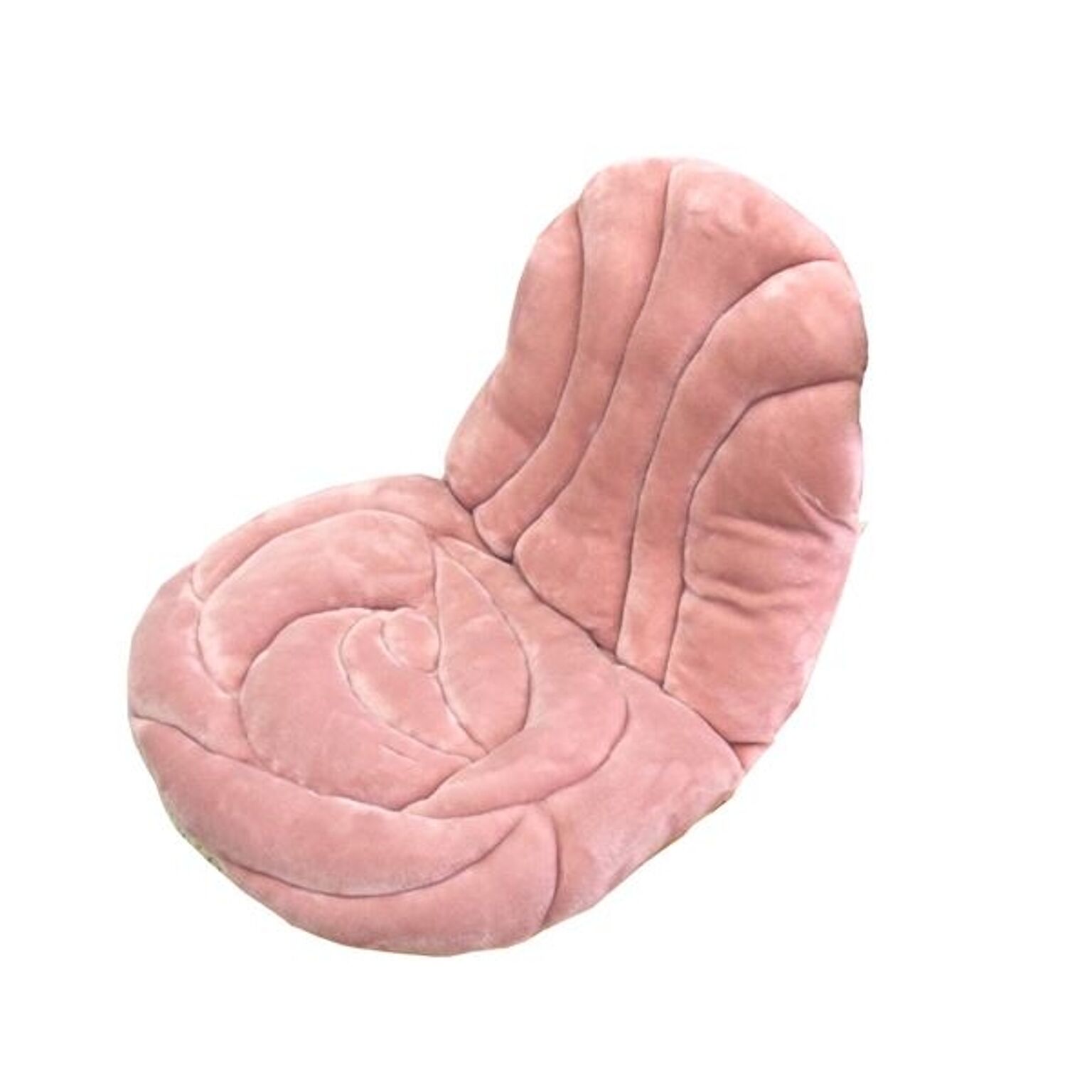 バラ型 座椅子クッション 【ピンク】 82cm×42cm フランネル生地 アンティーク調小花柄 『ローズ』 〔リビング〕【代引不可】