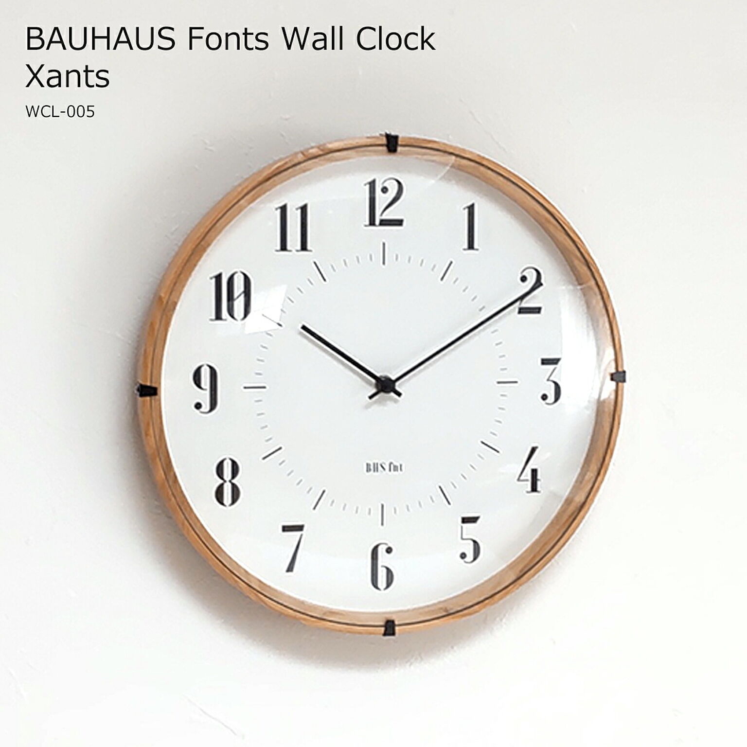 掛け時計 BAUHAUS Fonts Wall Clock Xants（バウハウス フォンツ ウォールクロック Xants） / WCL-005