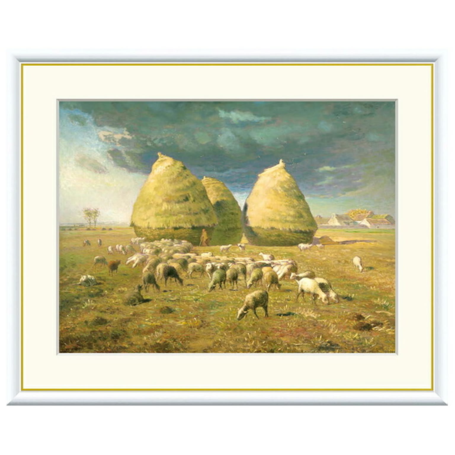 額絵 秋、積み藁 ジャン＝フランソワ・ミレー 61x49.5cm 三幸 - 通販