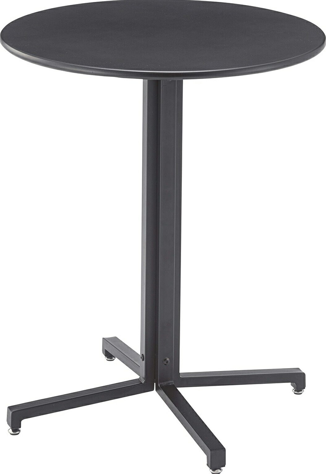 カフェテーブル W60×D60×H73 ブラック テーブル カフェテーブル 丸型 サークル 丸 ダイニングテーブル オフィス アジャスター付き スチール スタイリッシュ シンプル ブラック グレー 