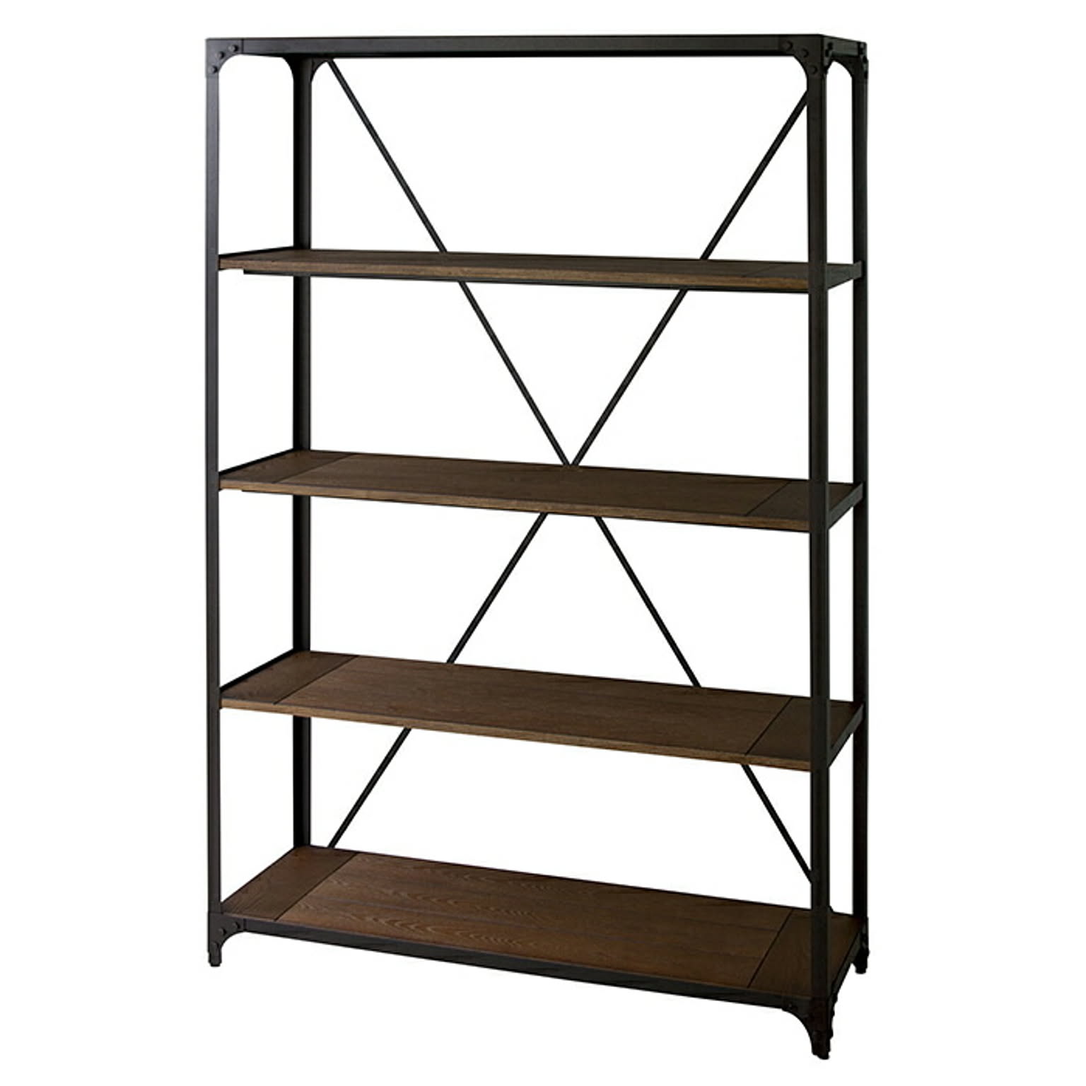 棚 組立式 ワイドラック 4段 DIS-939BK 幅121x奥行43x高さ180cm 東谷