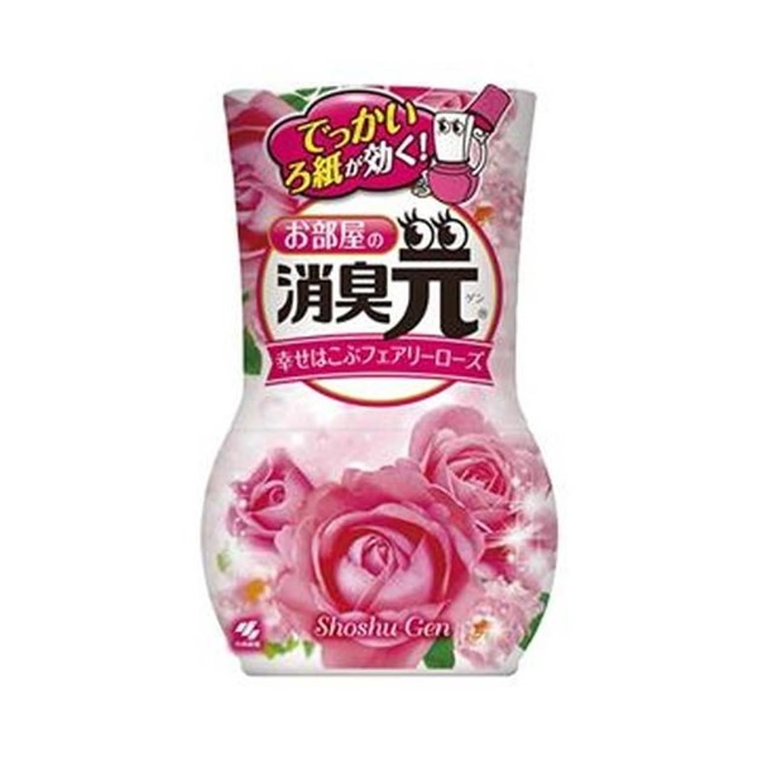 （まとめ）小林製薬 お部屋の消臭元幸せはこぶフェアリーローズ 400ml 1セット（3個）【×10セット】