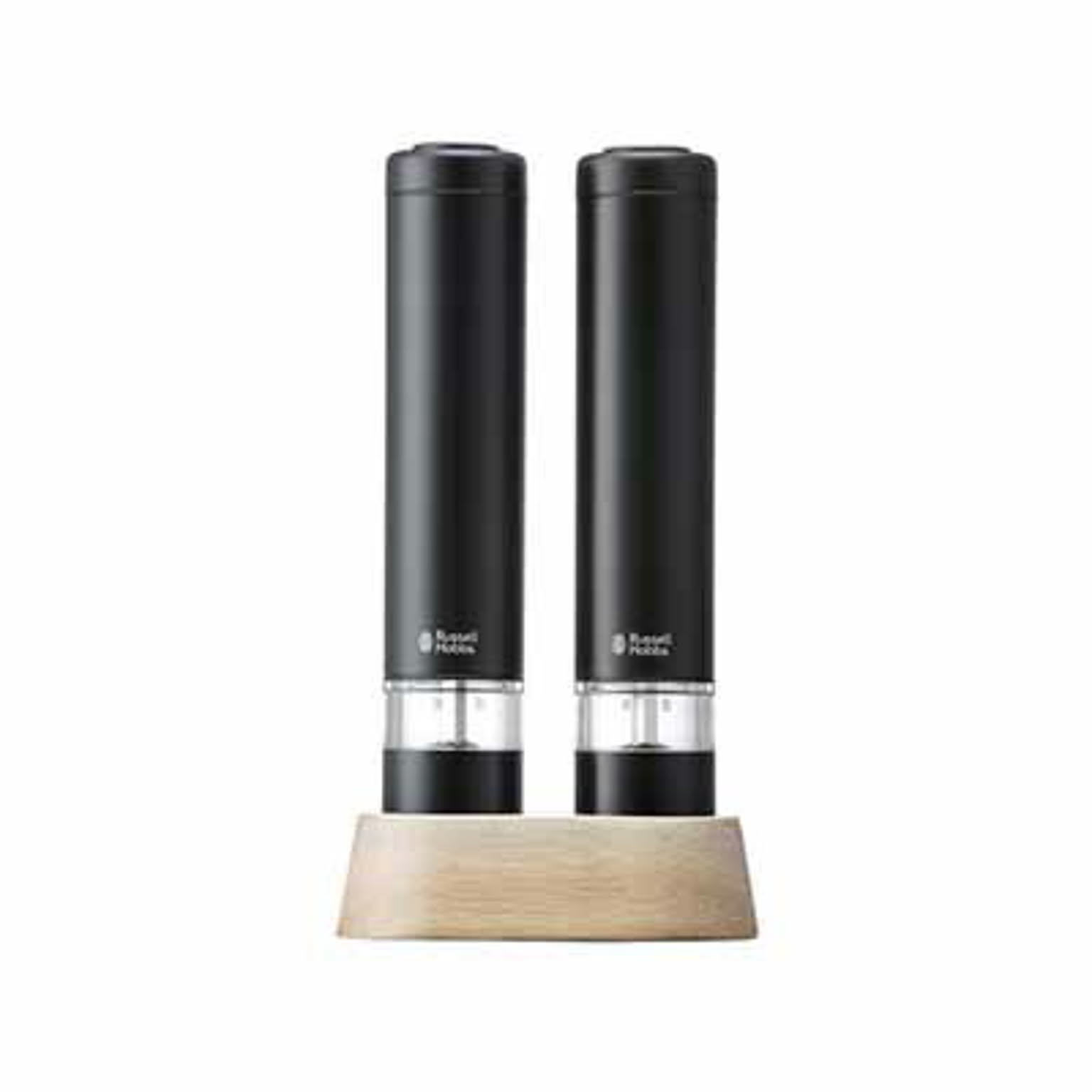 Russell Hobbs ラッセルホブス Salt and pepper Mill MINI 電動ミル ソルト＆ペッパーミル ミニ 7933JP 胡椒挽き ペッパーミル 2本セット 木製スタンド