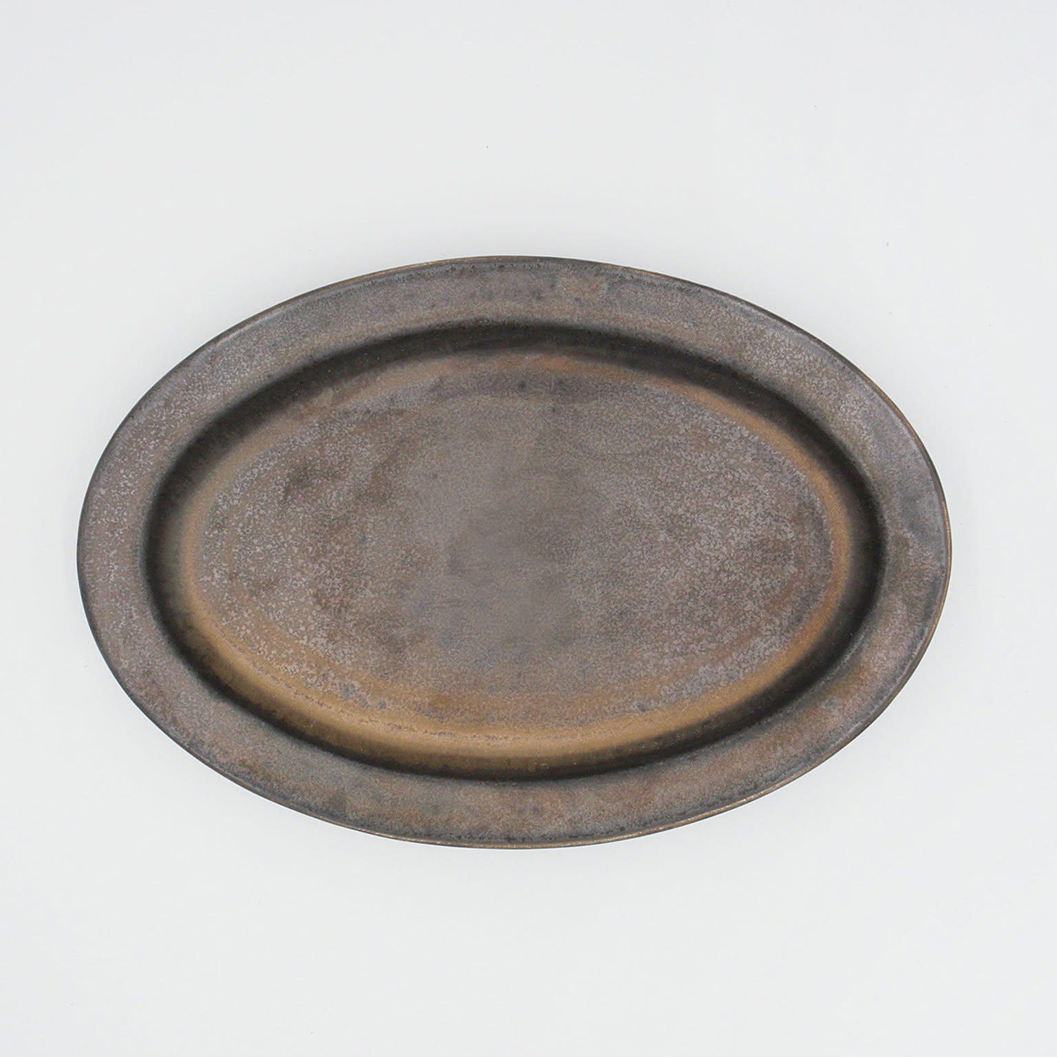 Ancient Pottery Oval Plate ブラス