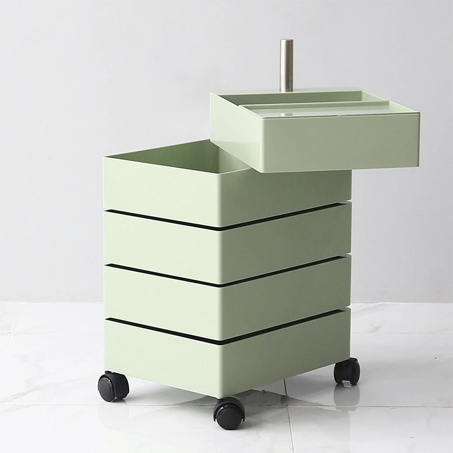 【Bauhaus Japan】Modern movable 5 stages trolley/収納家具/隙間収納/移動式/ワゴン