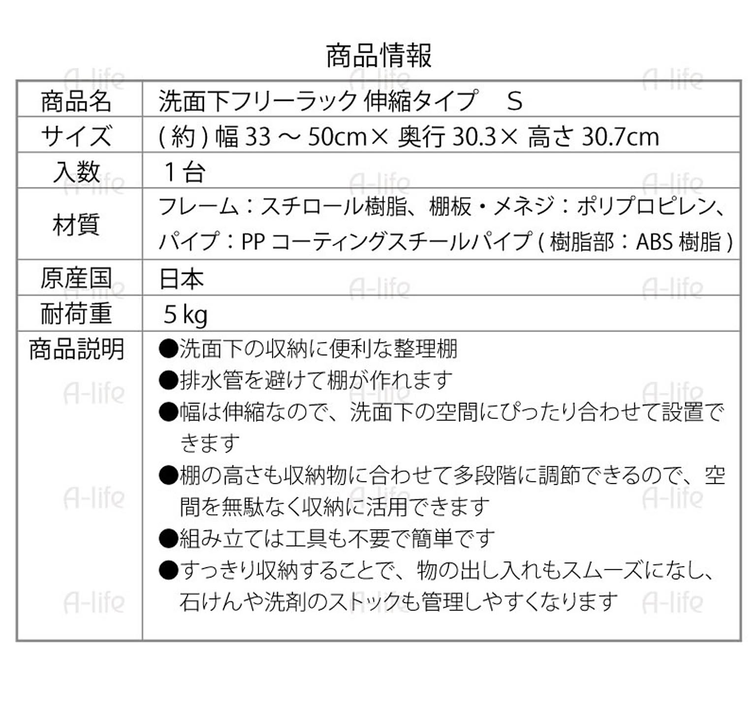 シンク下収納