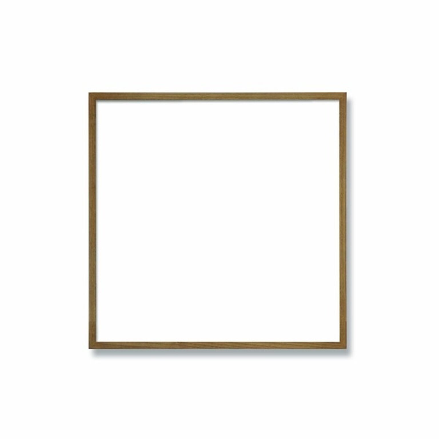 【角額】細い木製正方形額・壁掛けひも・紫外線から作品を守るUVカットアクリル付き　■9102 300角(300×300mm)「茶」