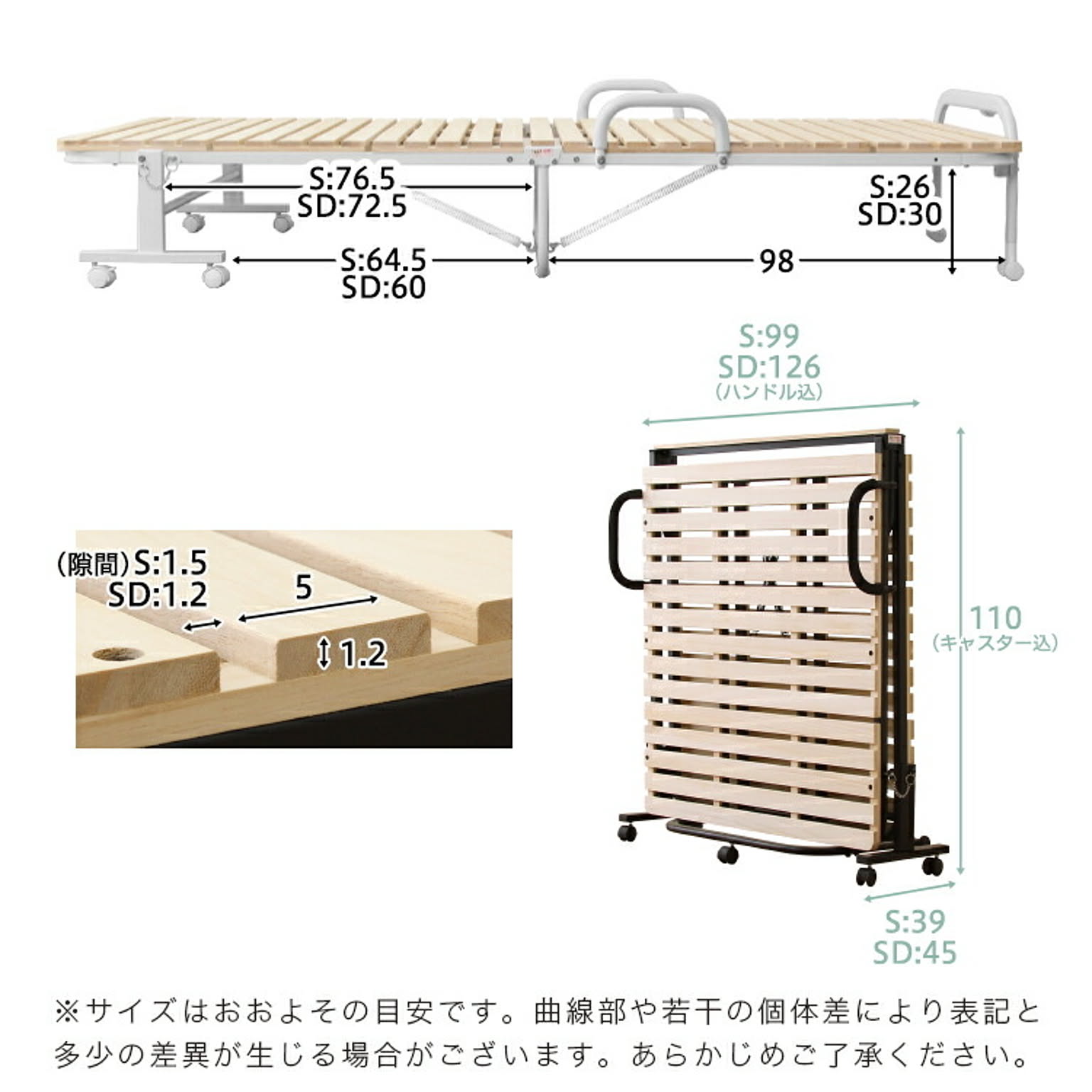 すのこベッド