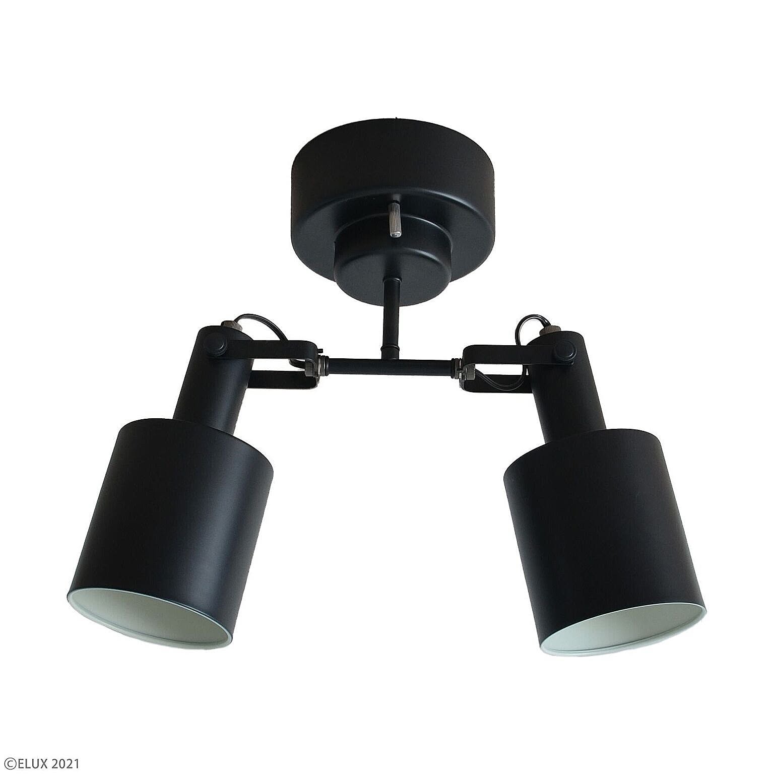 ダクトレール スポットライト E26 LED電球付 ブラック 電球色 6個