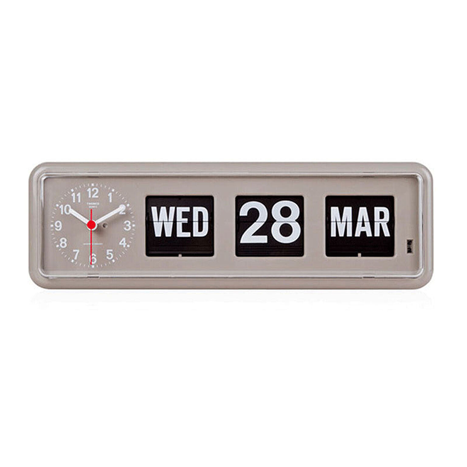 壁掛け置き時計として使用可能【最終値下げ】TWEMCO 置き・掛け兼用 パタパタカレンダー時計　ブラック