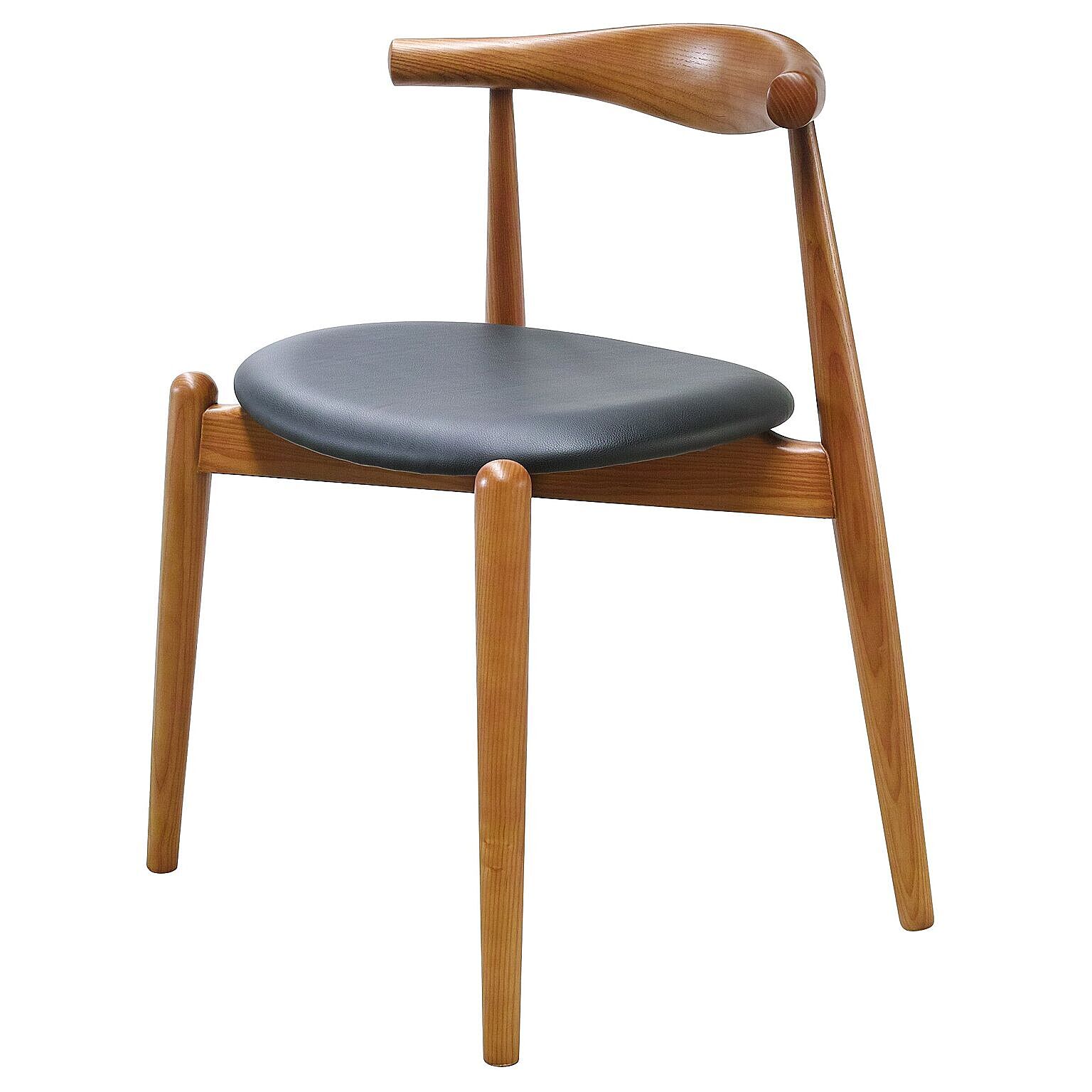 Arc Chair（アークチェア） 木製 エルボーレスト（肘置き）付き ダイニングチェア | 北米産ホワイトアッシュ材使用 北欧 ナチュラル ブラウン 木 肘掛 アームレスト シンプル 茶色 おしゃれ
