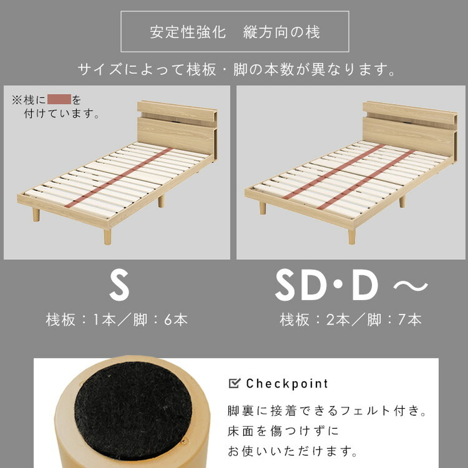 すのこベッド