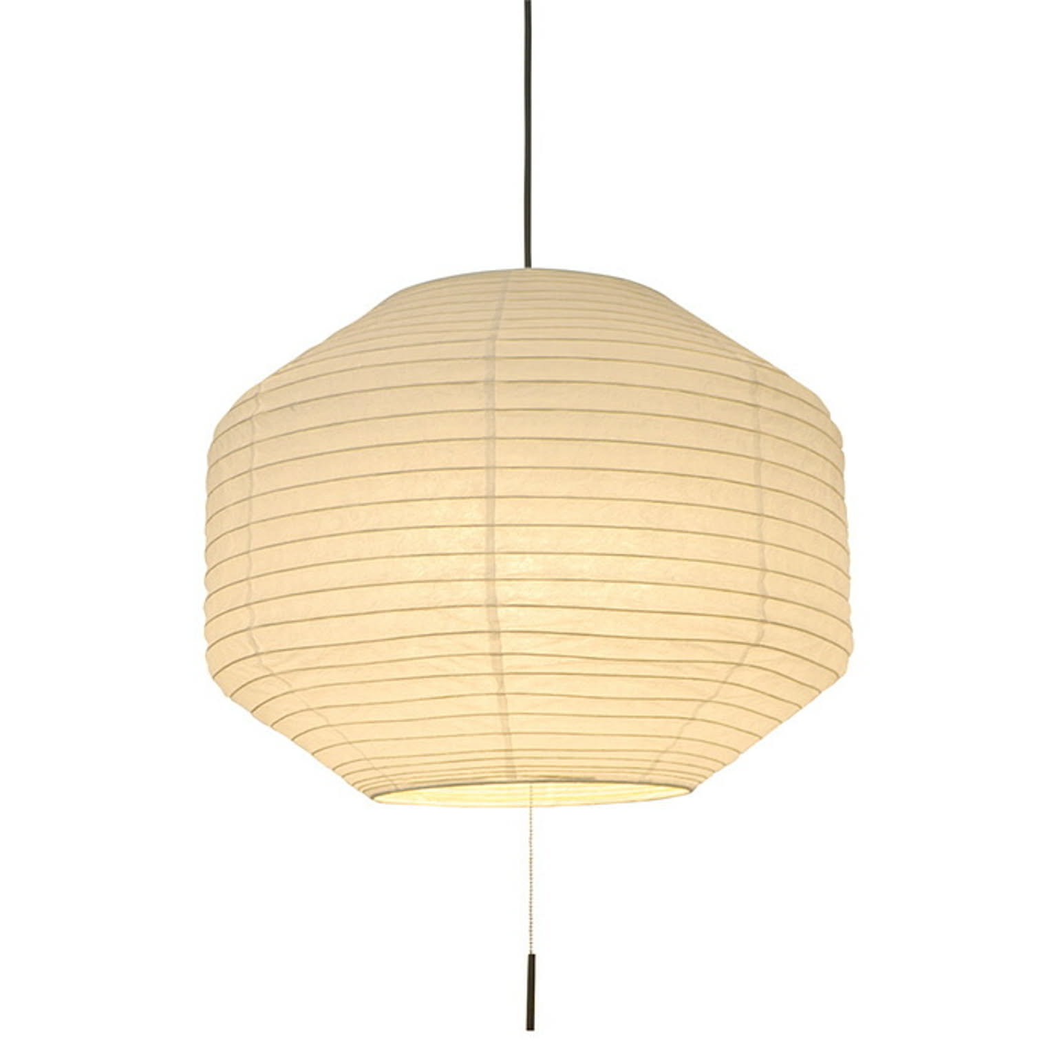 3灯 和紙 ペンダントライト bead 揉み紙 電球付属なし シェードサイズ 幅500x奥行500x高さ400mm 彩光デザイン