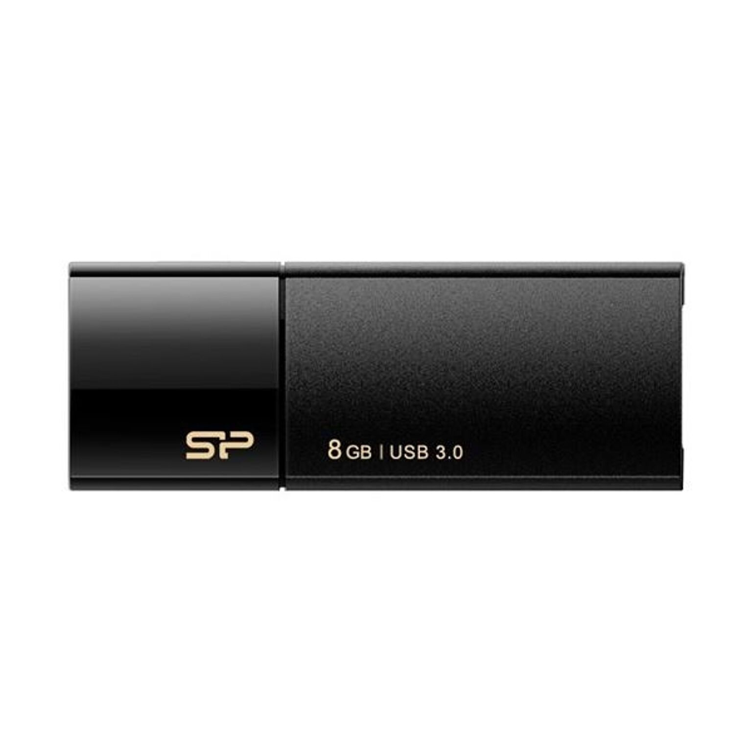 (まとめ) シリコンパワー USB3.0スライド式フラッシュメモリ 8GB ブラック SP008GBUF3B05V1K 1個 【×10セット】