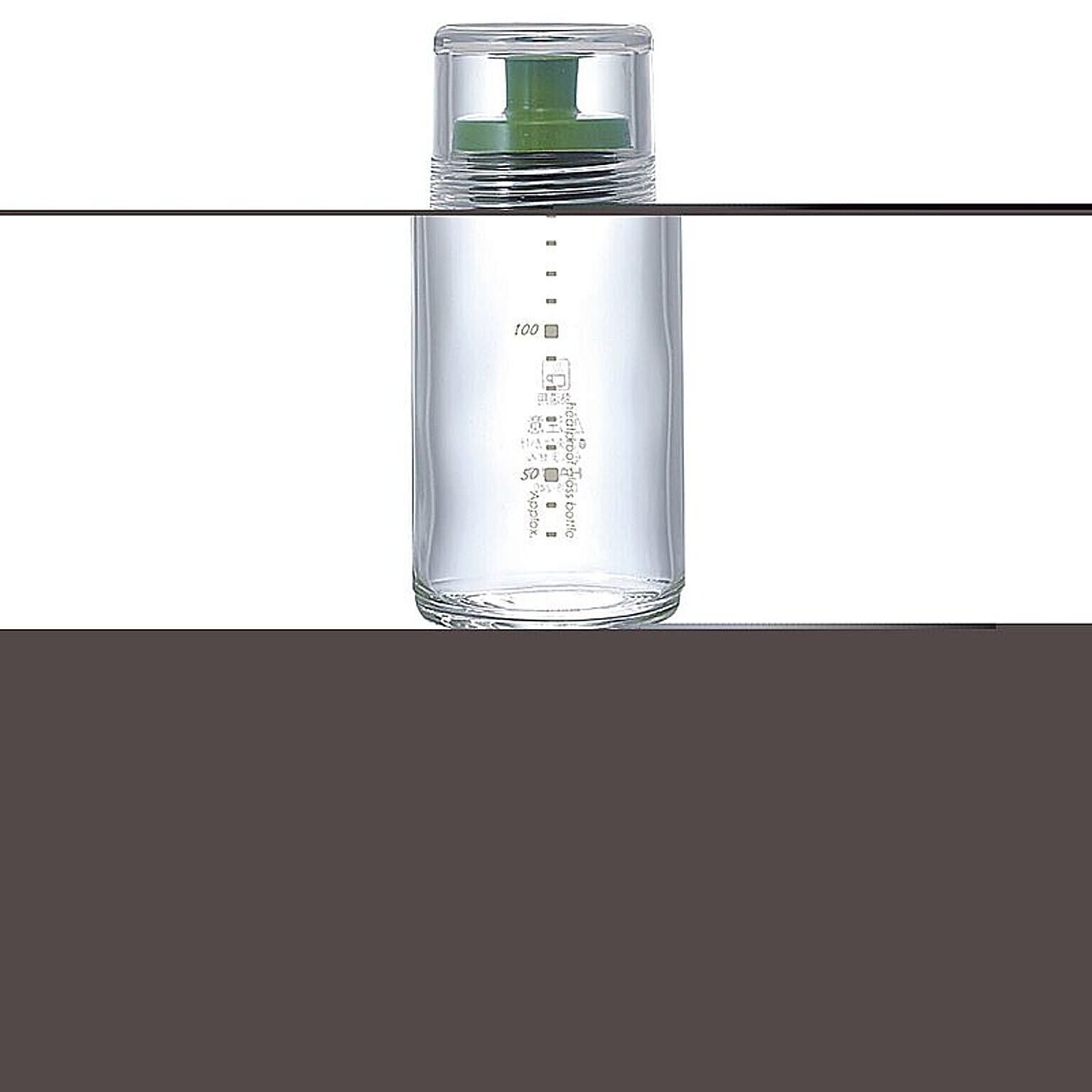 スリムな耐熱ガラス製ドレッシングボトル - グリーン