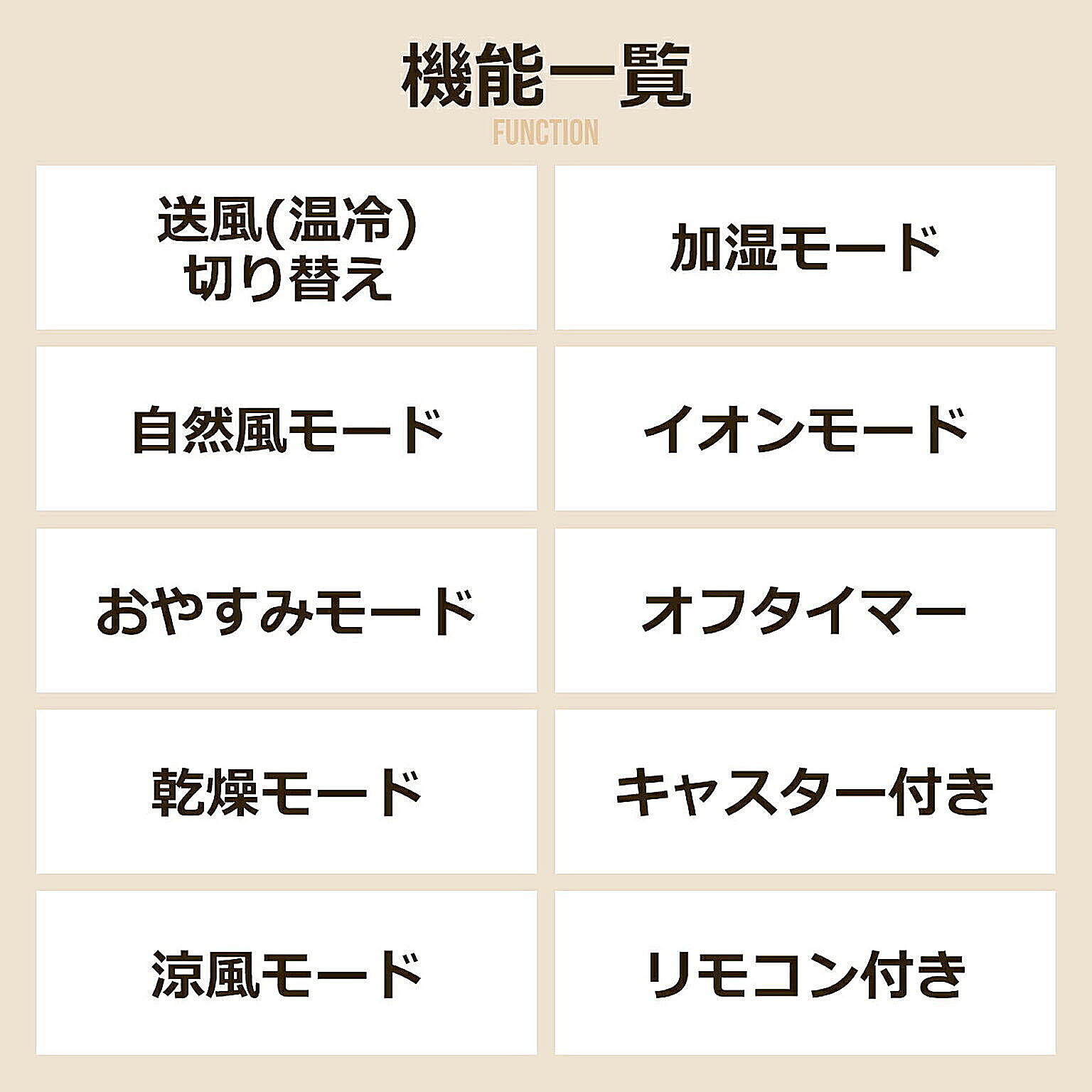 多機能 ファンヒーター　加湿　冷風　温風　タイマー機能 キャスター付き