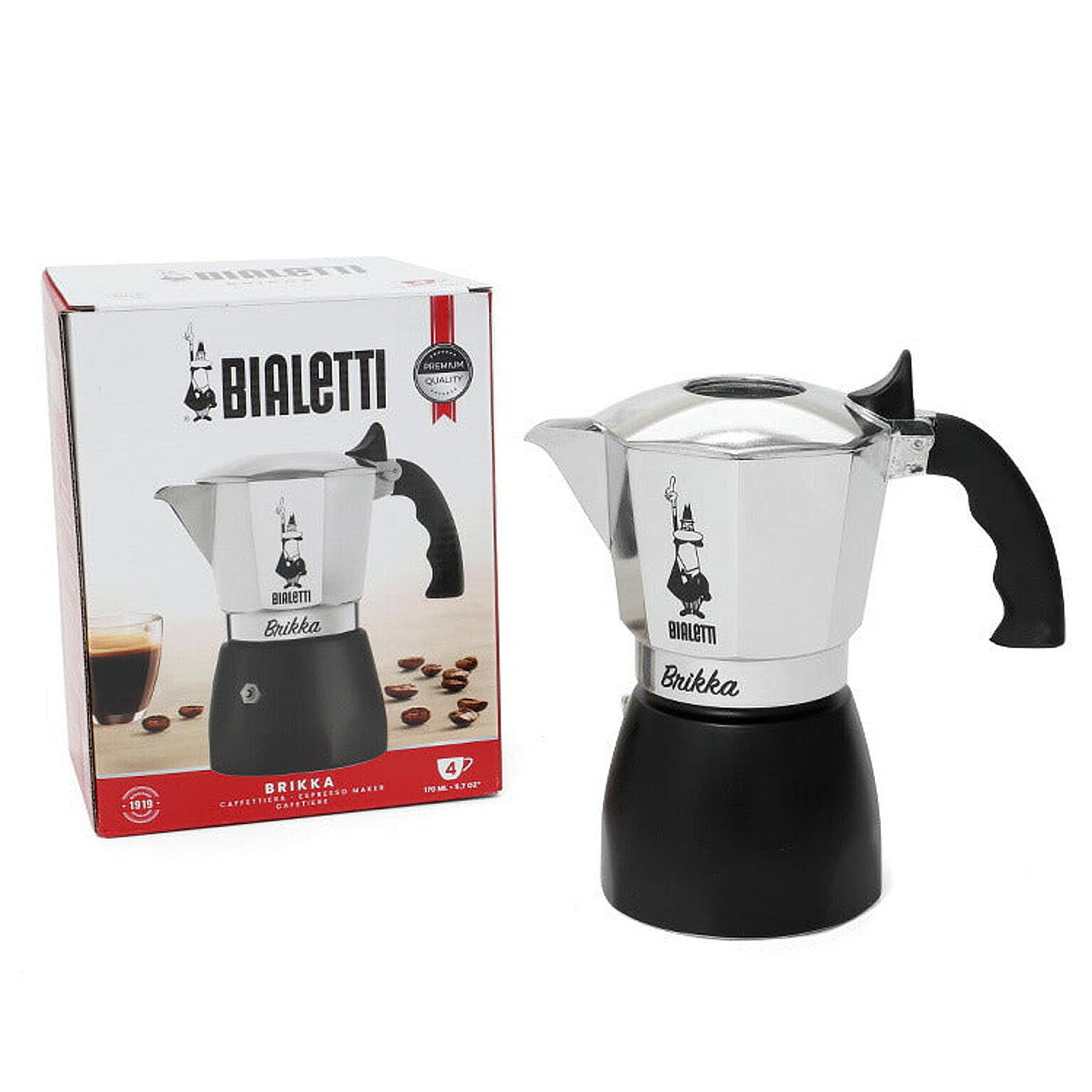 BIALETTI ビアレッティ Brikka ブリッカ 新品未使用 4cup - 調理器具