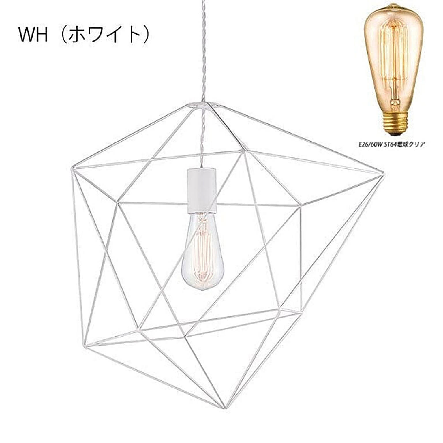ペンダントライト 1灯 カラー2色 天井照明 吊り下げ 幾何学 吹抜け ワイヤー シンプル フレーム モノトーン 北欧 カフェ スチール アンビエントフォーム2ペンダント AW-0471 照明