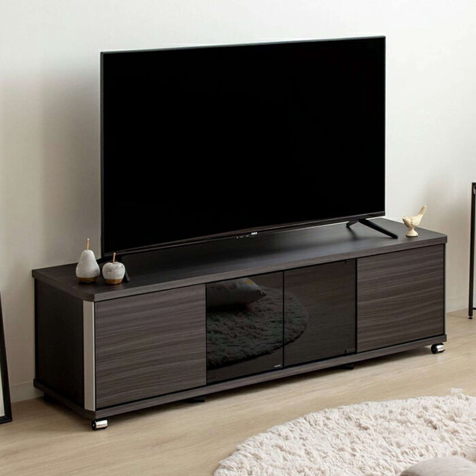 テレビ台 組立式 AS-GD1400H 幅140x奥行39x高さ41.8cm 朝日木材